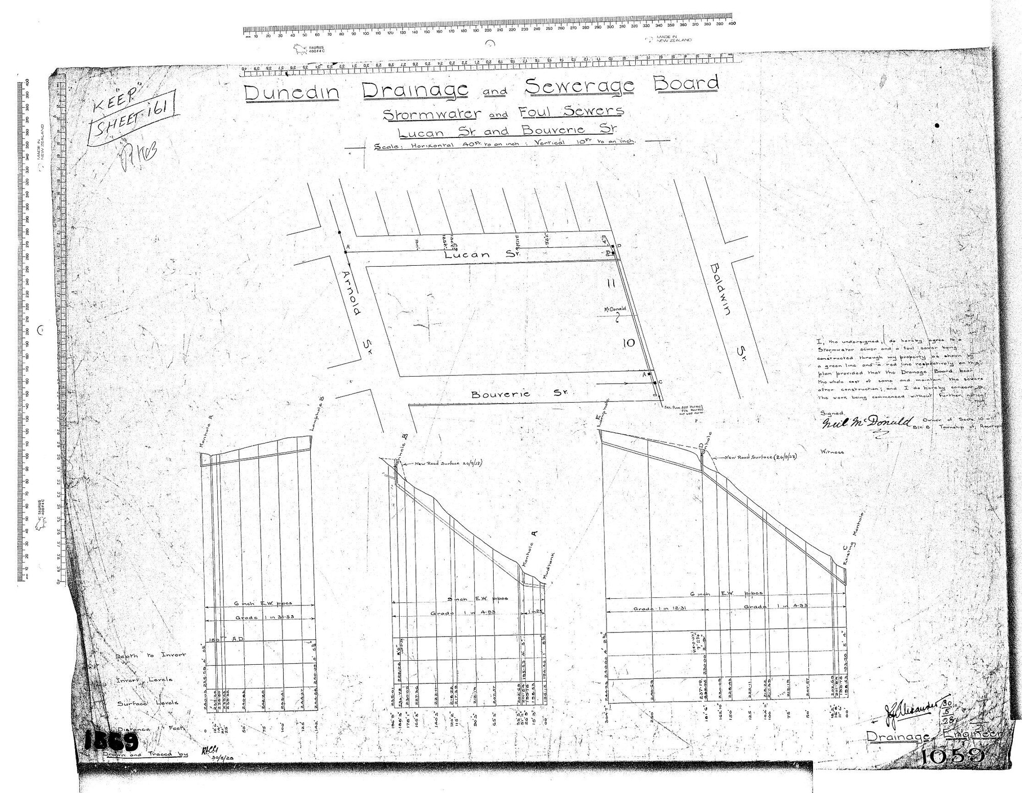 STORMWATER &amp; FOUL SEWERS LUCAN ST AND BOUVERIE ST.