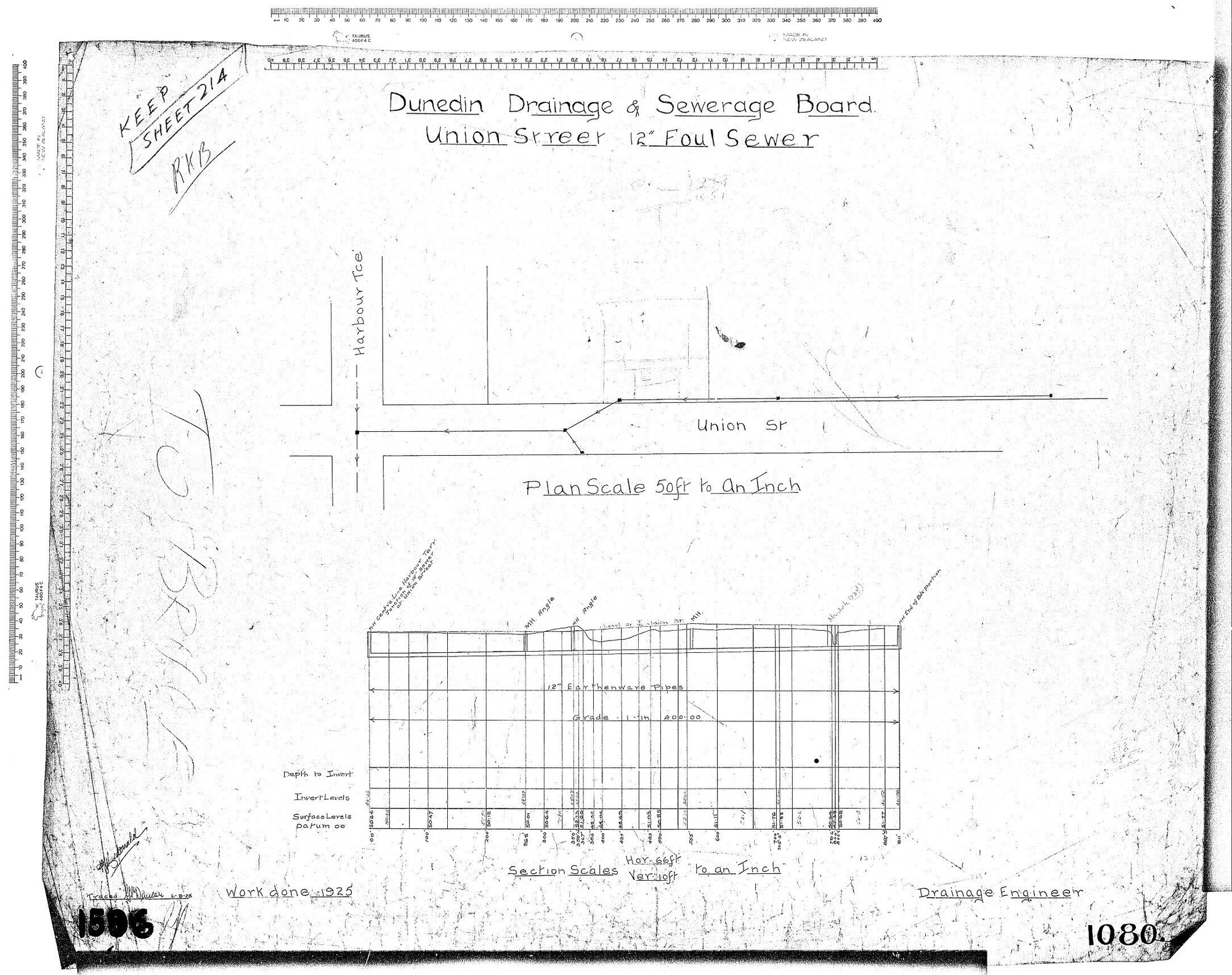 UNION STREET  12" FOUL SEWER