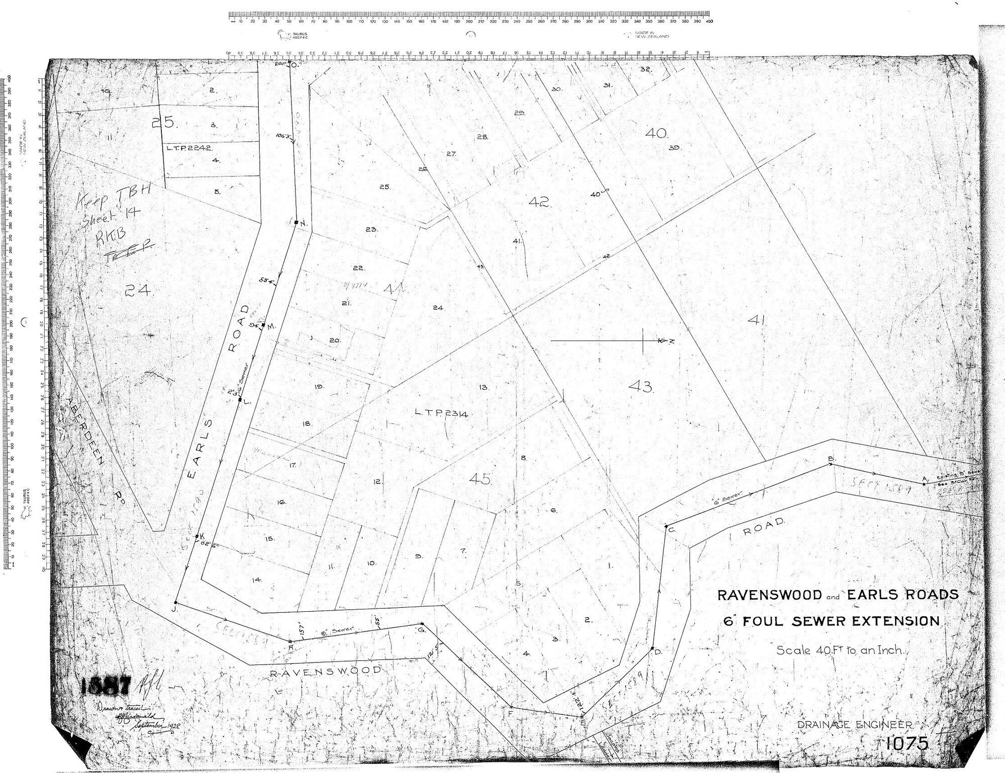 RAVENSWOOD AND EARLS ROADS 6" FOUL SEWER EXTENSION