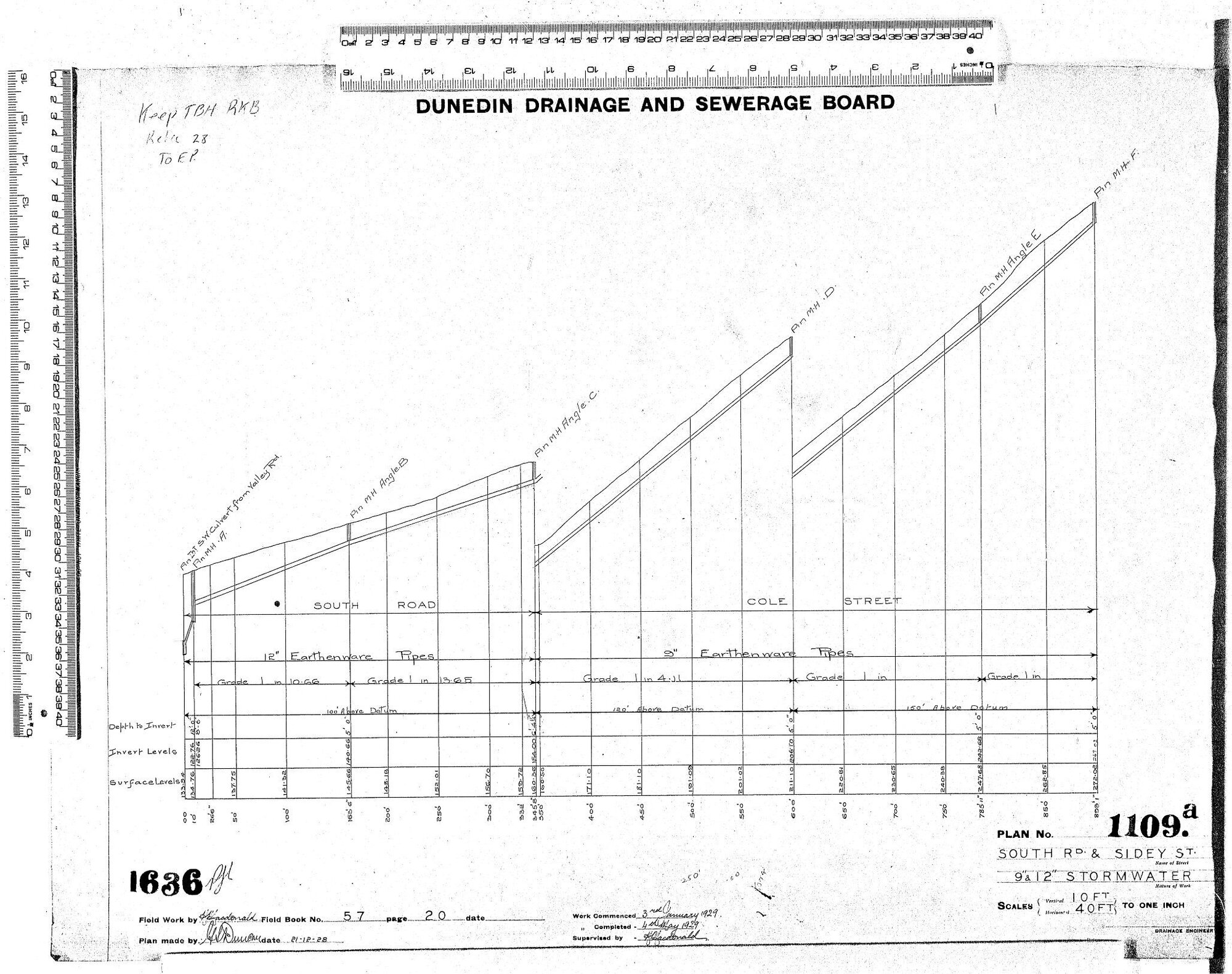 SOUTH RD. &amp; SIDEY ST 9" &amp; 12" STORMWATER