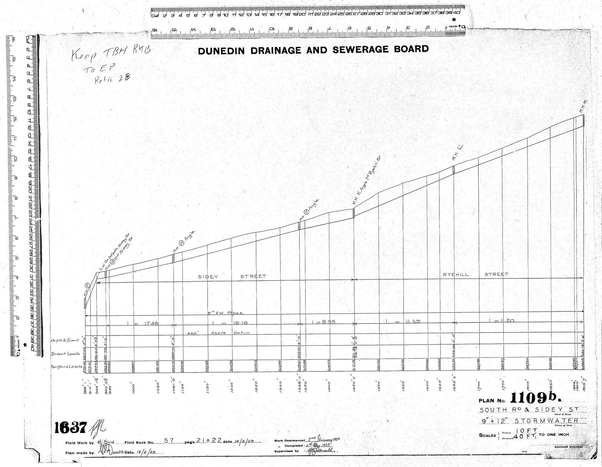 SOUTH RD. &amp; SIDEY ST 9" &amp; 12" STORMWATER