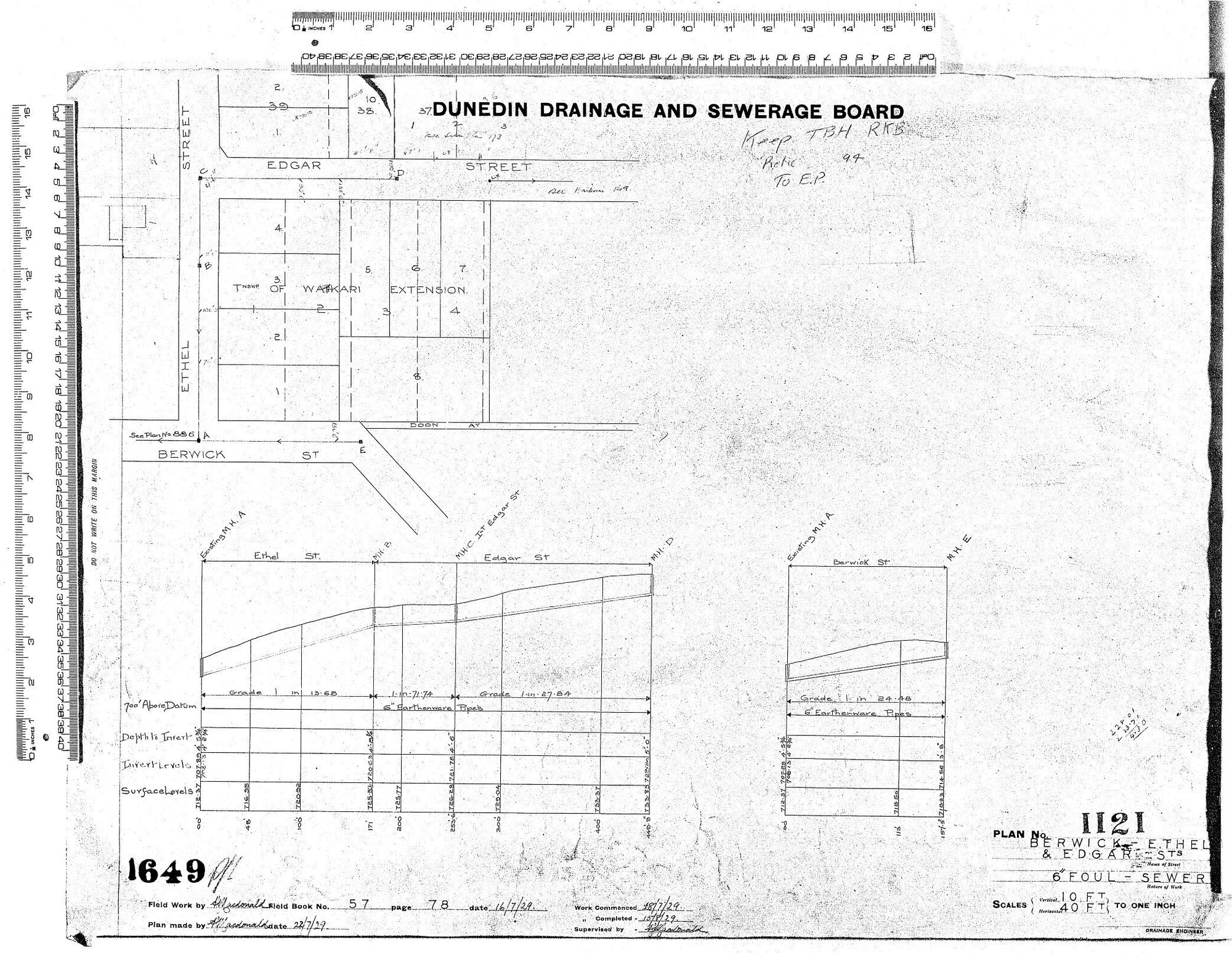 BERWICK - ETHEL &amp; EDGAR ST'S   6" FOUL - SEWER