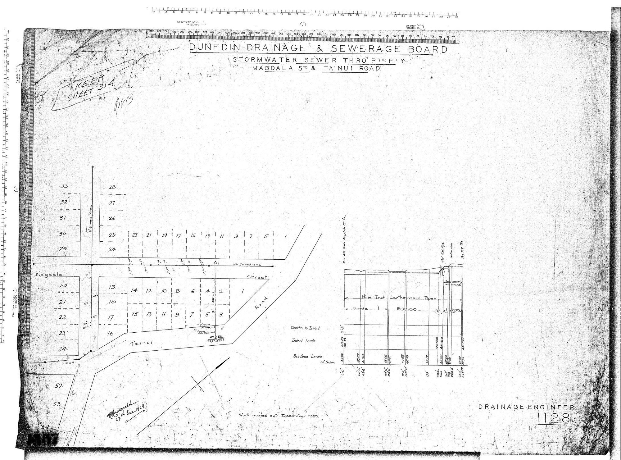 STORMWATER SEWER THRO' PTE PTY - MAGDALA ST. &amp; TAINUI ROAD