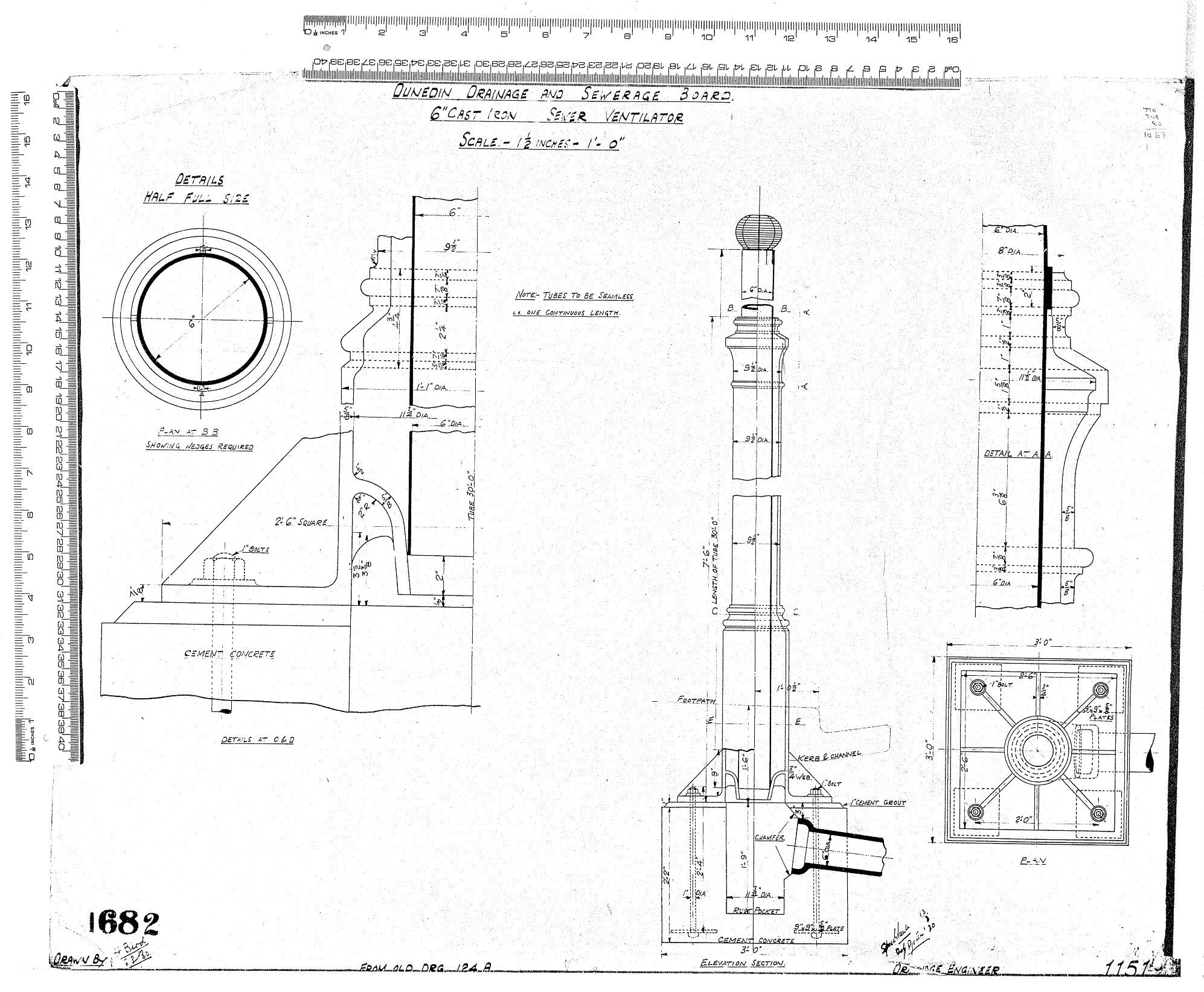 6" CAST IRON SEWER VENTILATOR