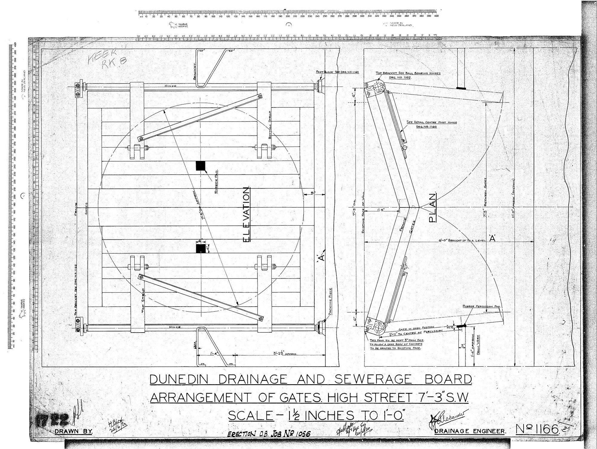 ARRANGEMENT OF GATES HIGH STREET 7'-3" S.W.