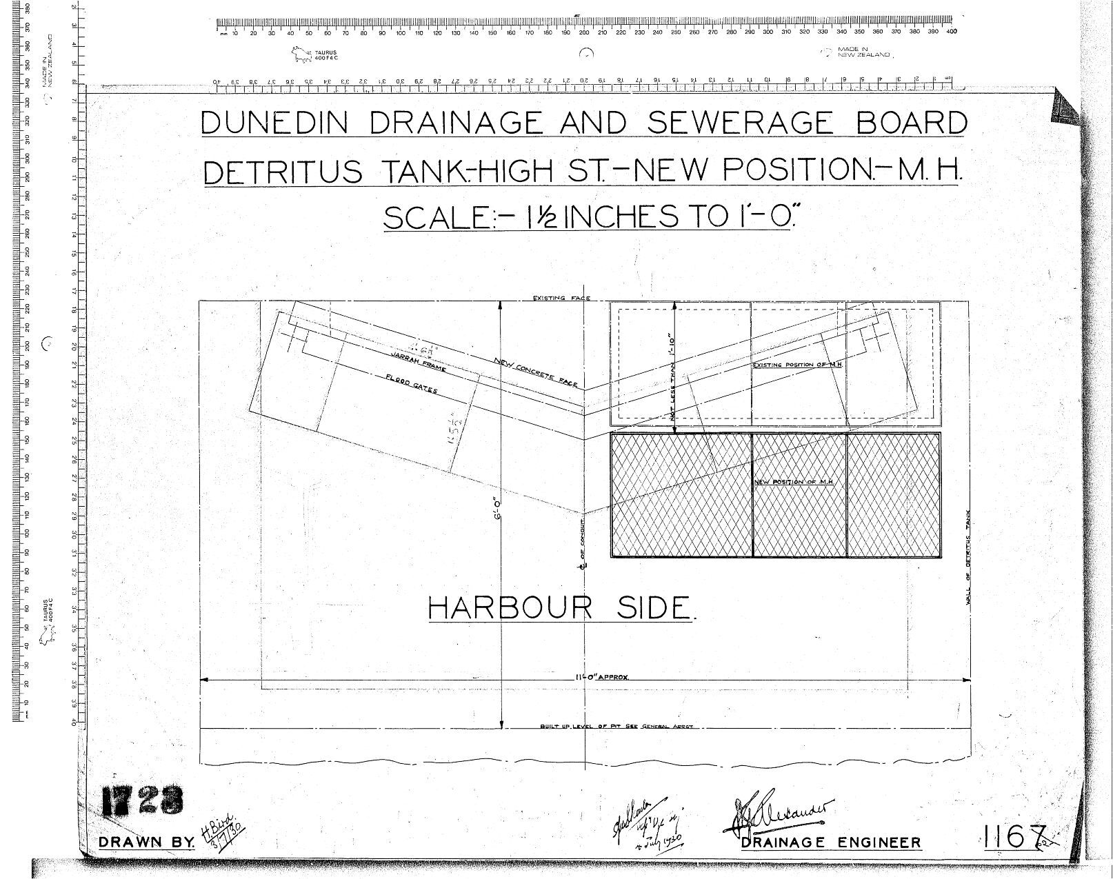 DETRITUS TANK-HIGH ST. - NEW POSITION - M.H.