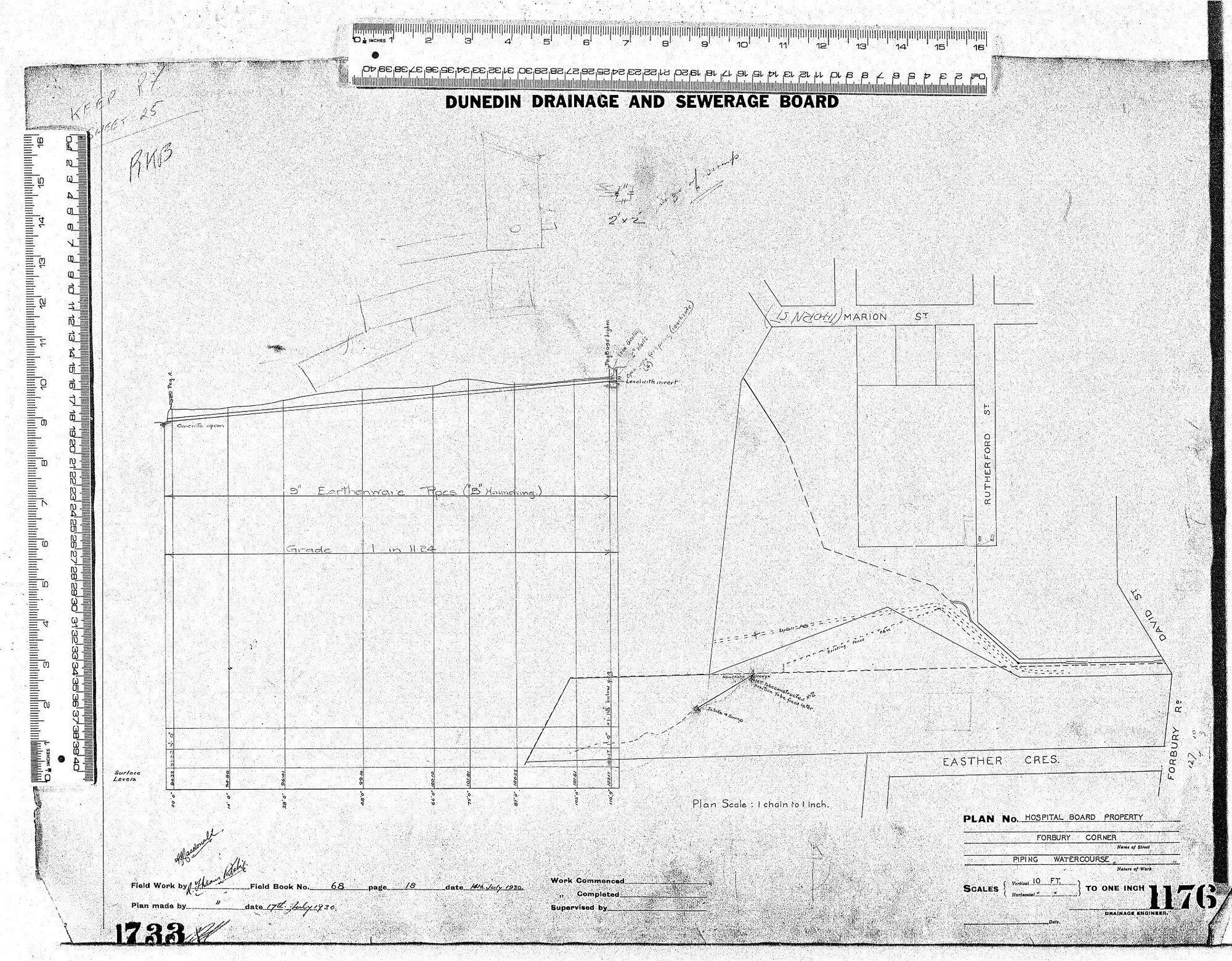 HOSPITAL BOARD PROPERTY FORBURY CORNER - PIPING WATERCOURSE