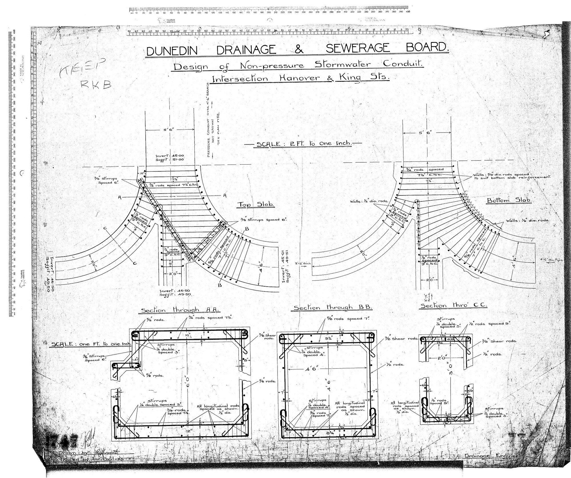 DESIGN OF NON-PRESSURE STORMWATER CONDUIT - INTERSECTION HANOVER &amp; KING STS.