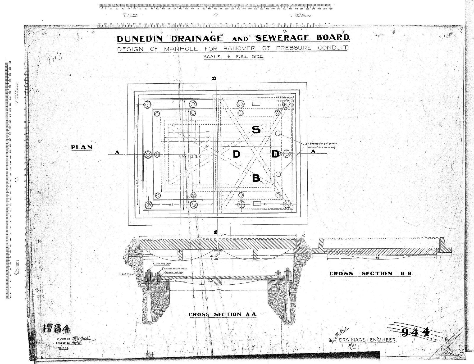 DESIGN OF MANHOLE FOR HANOVER ST PRESSURE CONDUIT