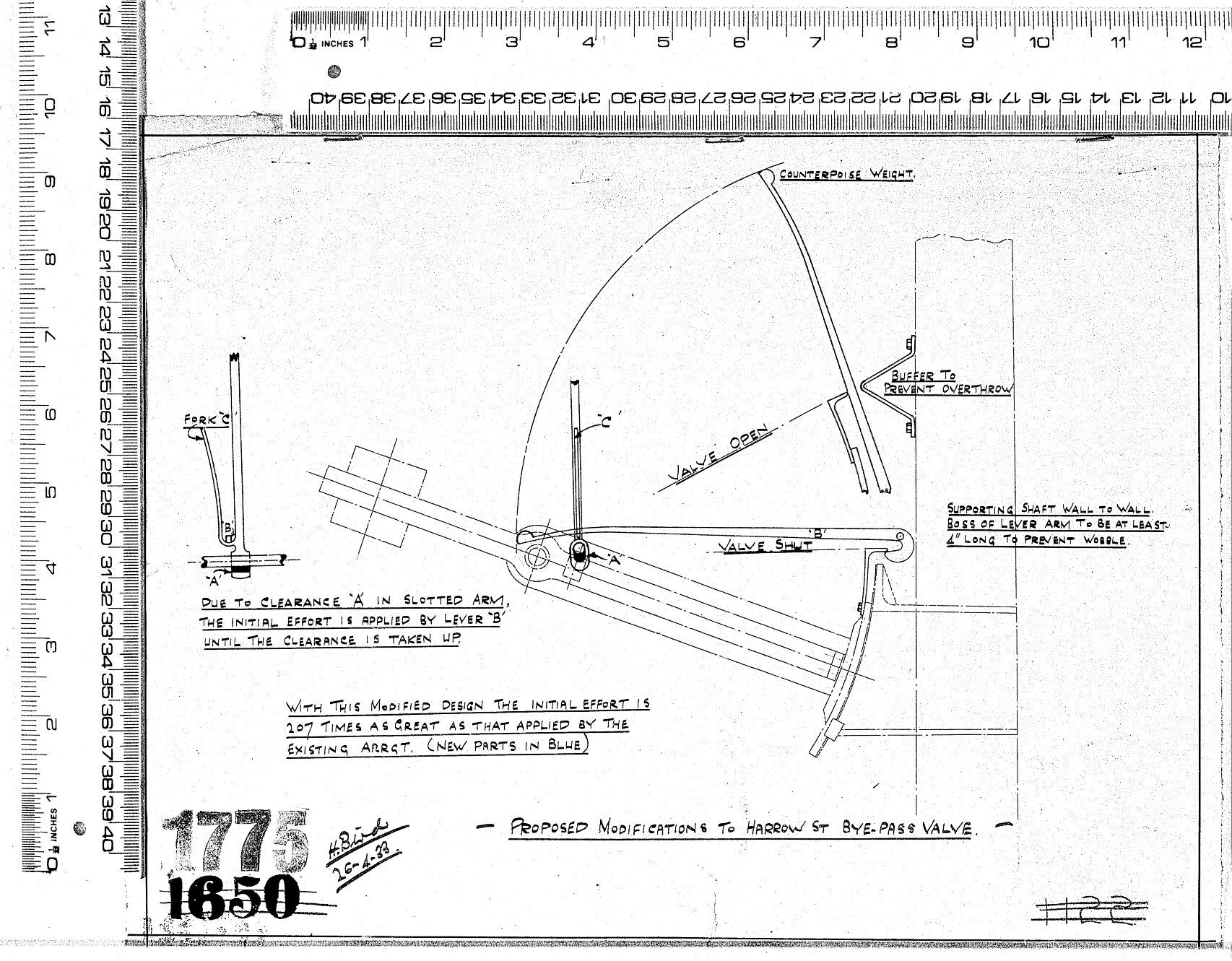 PROPOSED MODIFICATIONS TO HARROW ST BYE-PASS VALVE