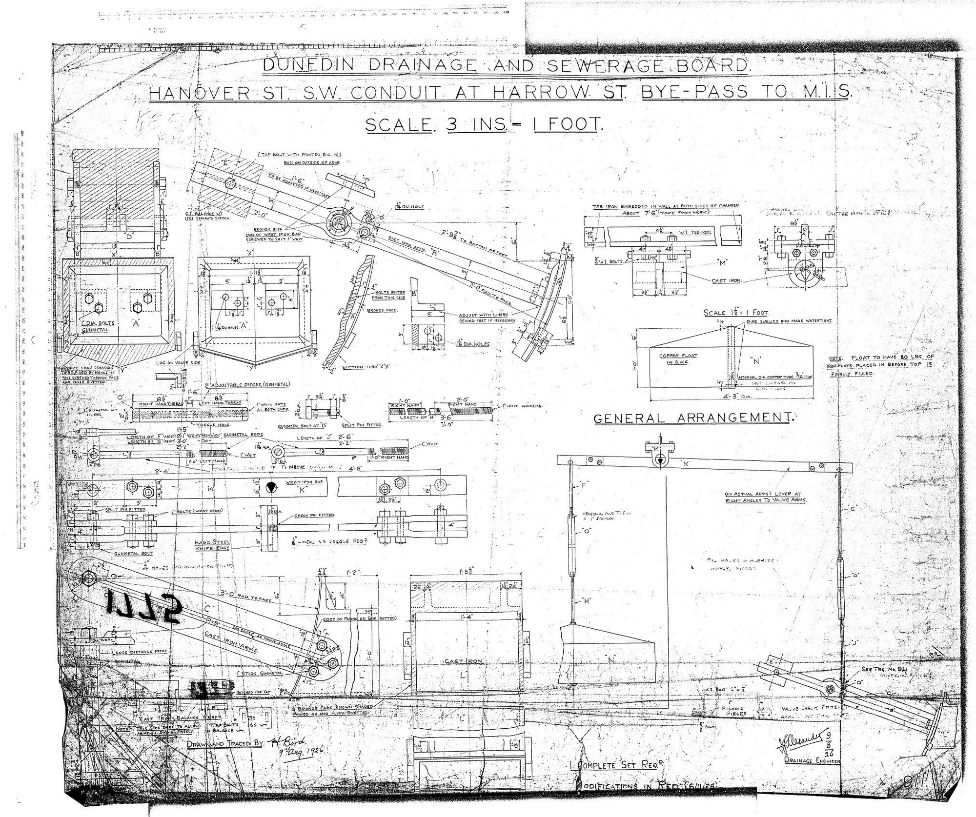 HANOVER ST. S.W. CONDUIT AT HARROW ST. BYE-PASS TO M.I.S.