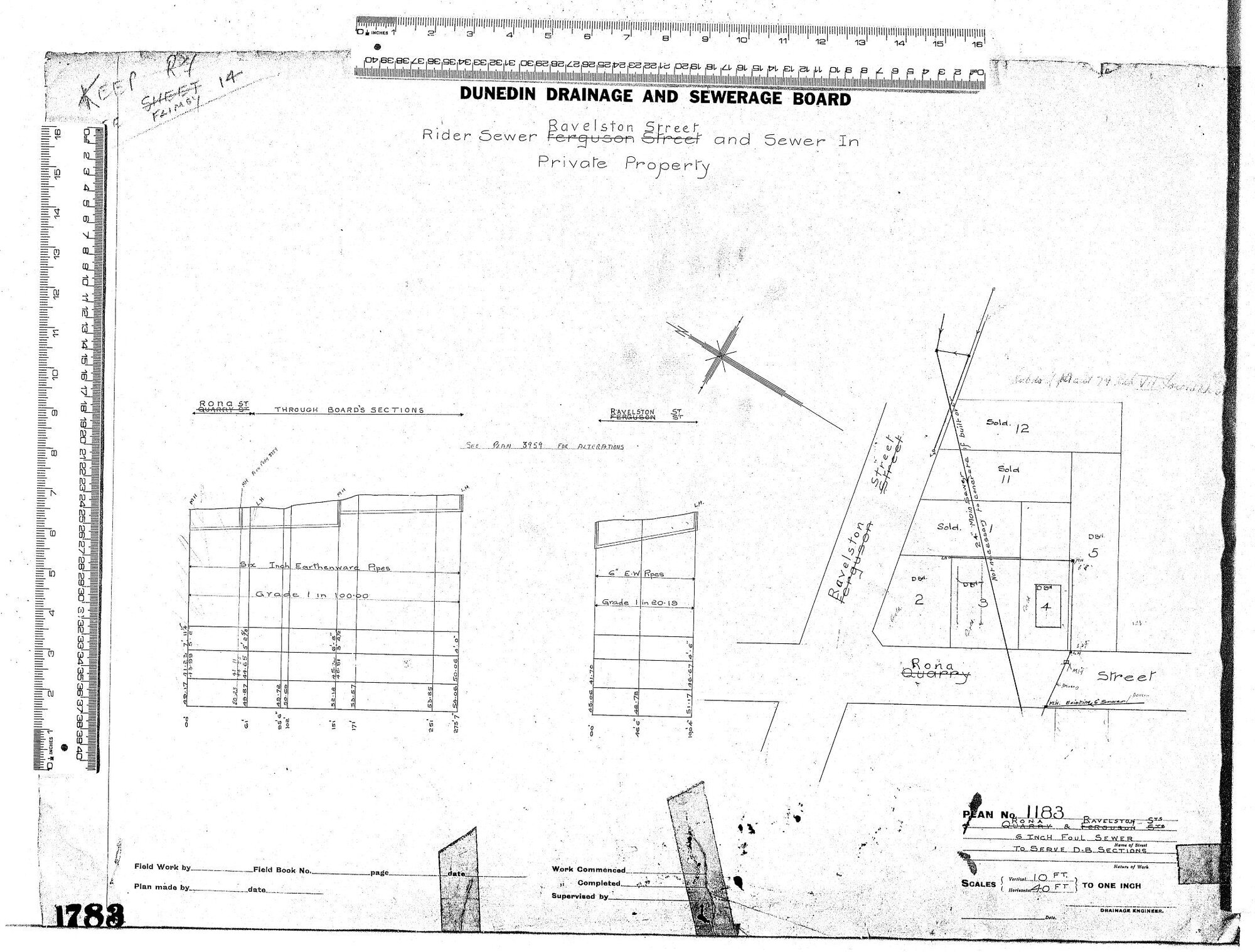 RIDER SEWER RAVELSTON STREET AND SEWER IN PRIVATE PROPERTY