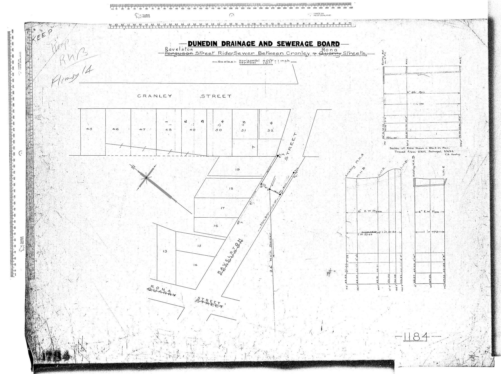 RAVELSTON STREET RIDER SEWER BETWEEN CRANLEY &amp; RONA STREETS