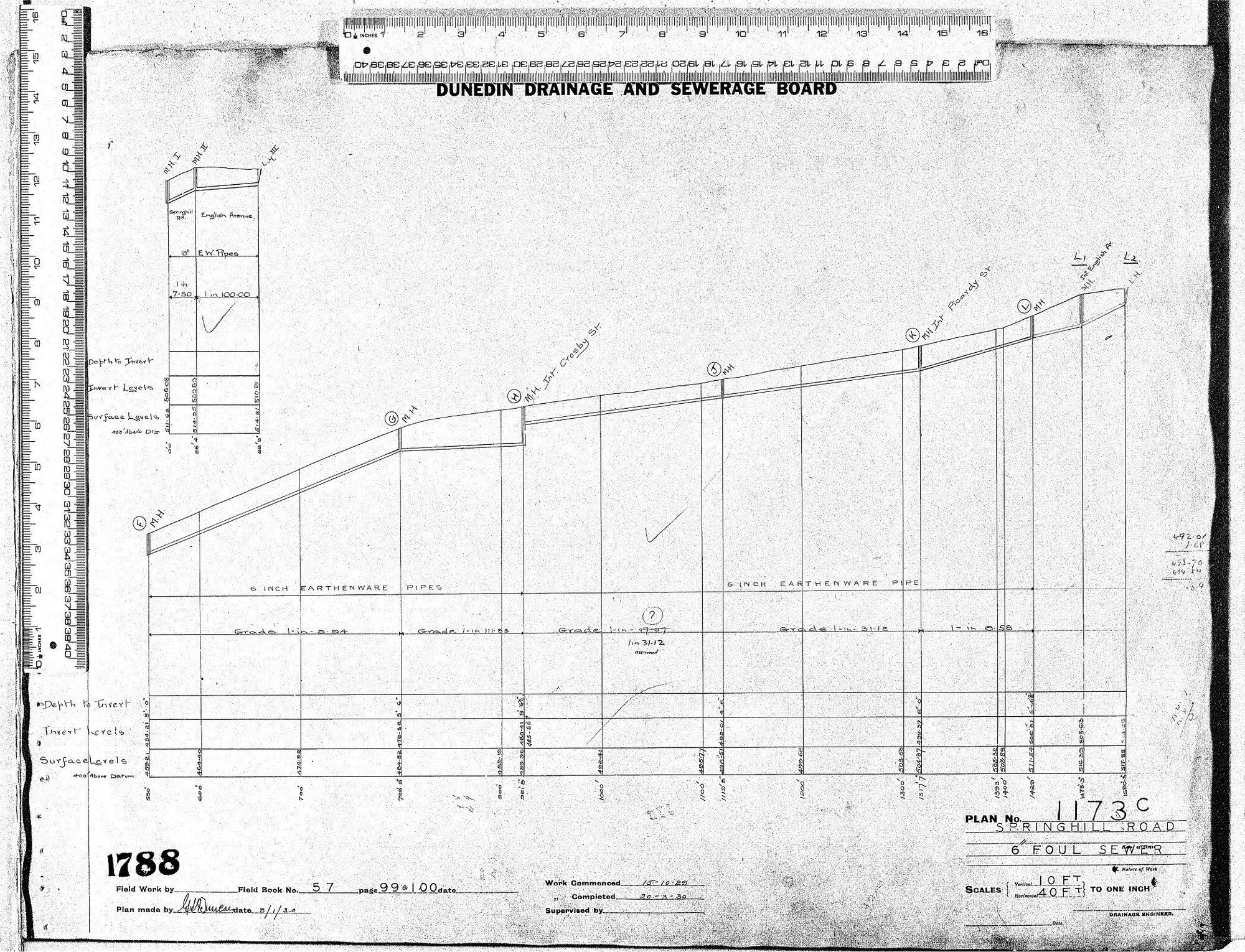 SPRINGHILL ROAD  6" FOUL SEWER