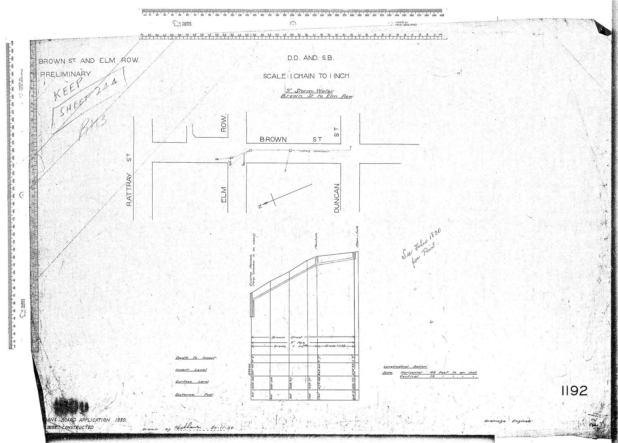Brown Street &amp; Elm Row Stormwater Sewer
