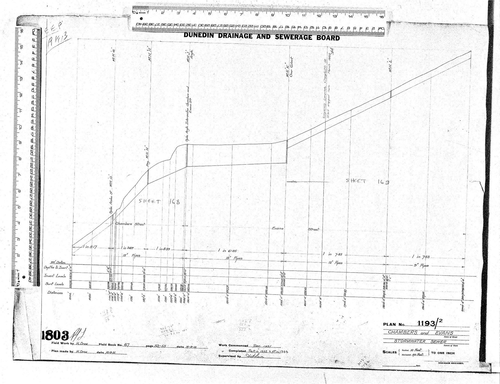 CHAMBERS AND EVANS  STORMWATER SEWER