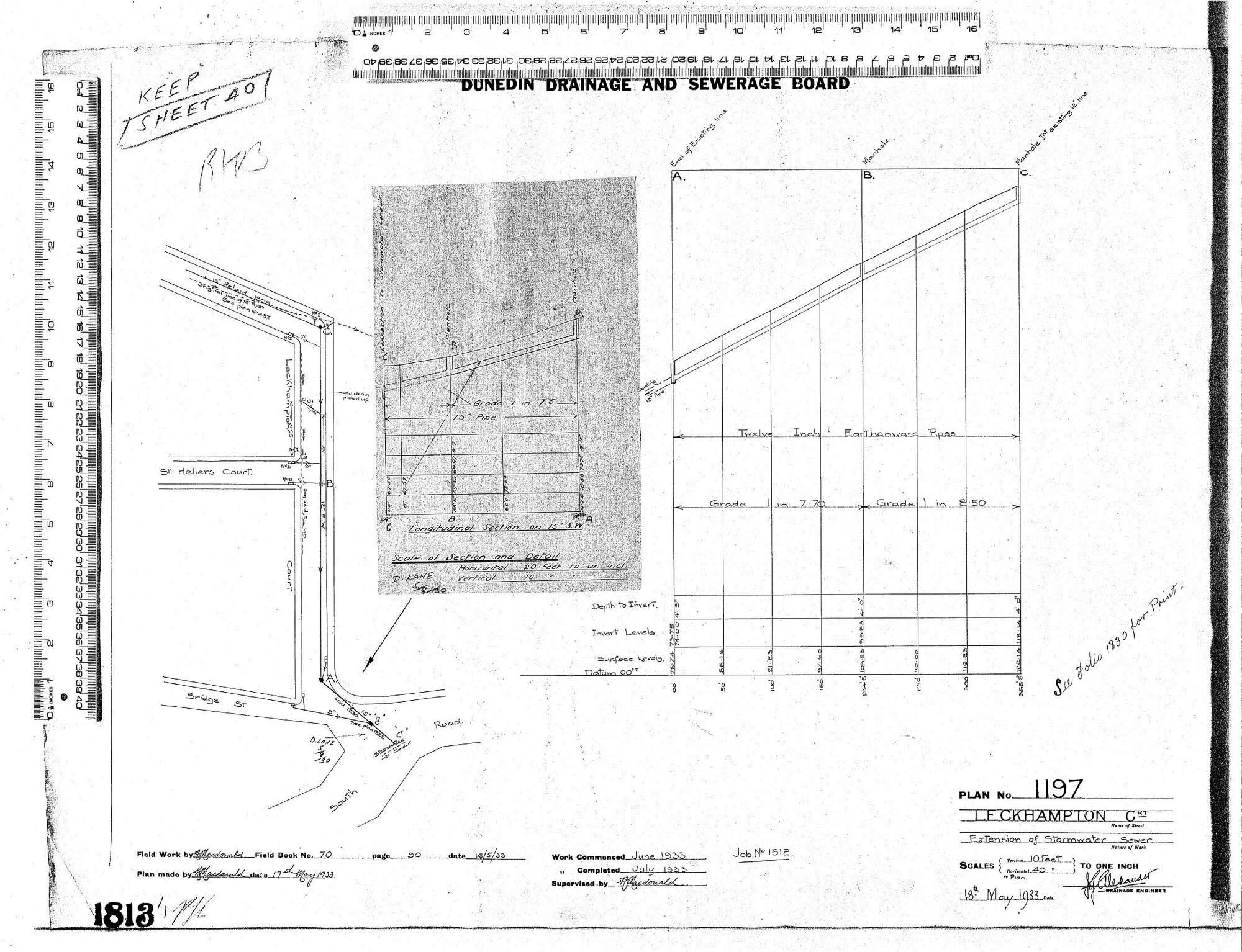 LECKHAMPTON COURT   EXTENSION OF STORMWATER SEWER