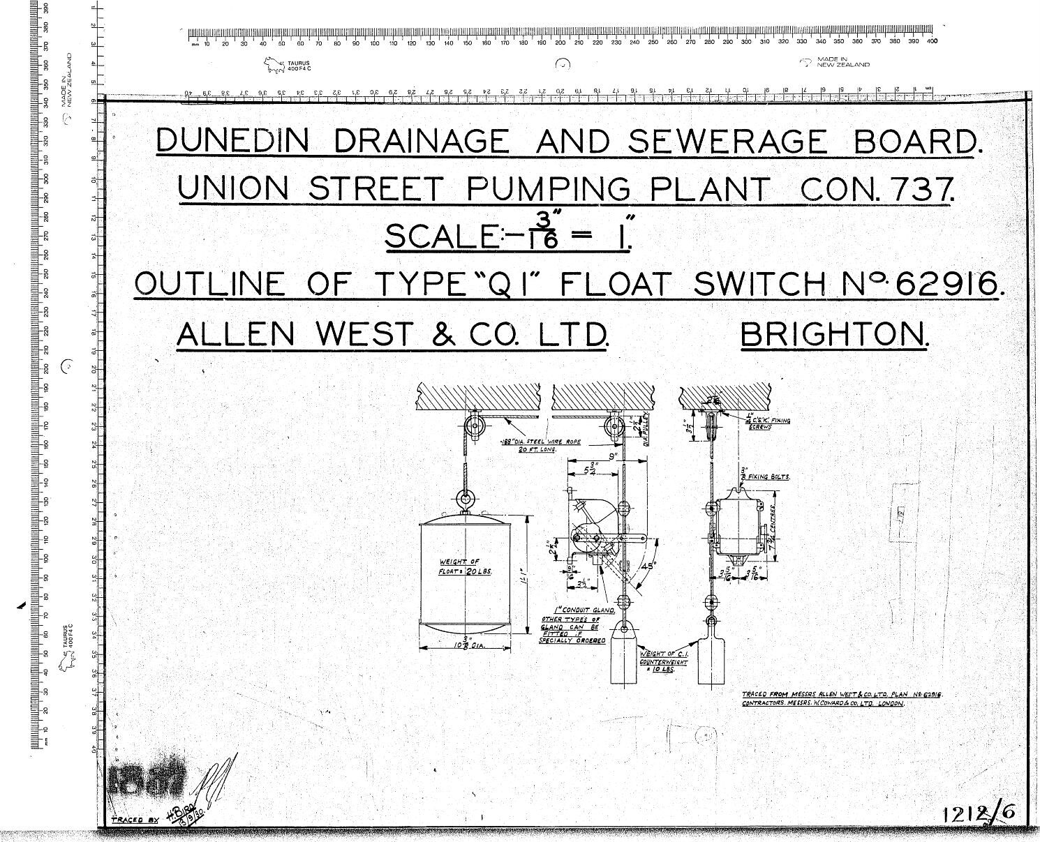UNION STREET PUMPING PLANT CON. 737. 