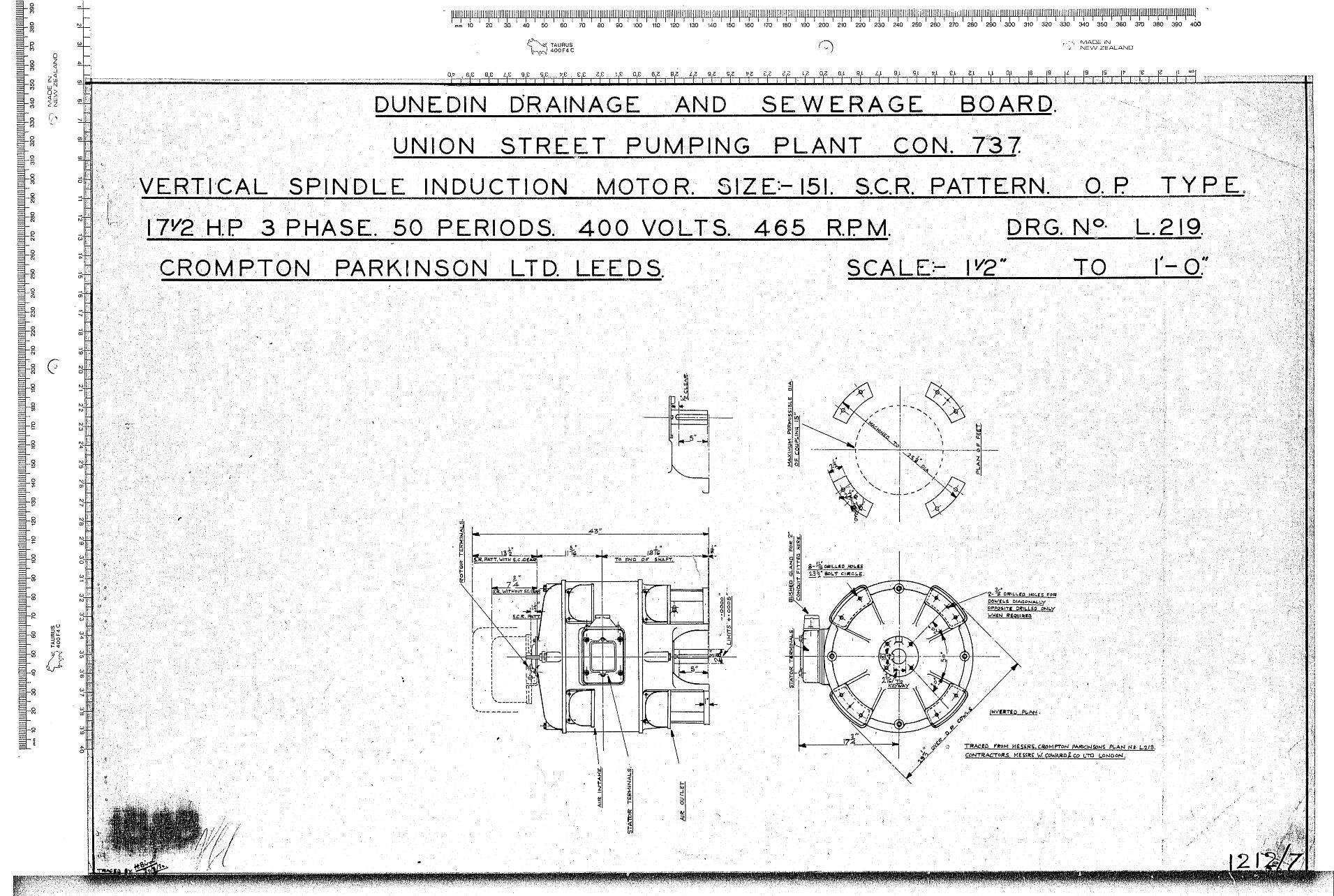 UNION STREET PUMPING PLANT CON. 737. 
