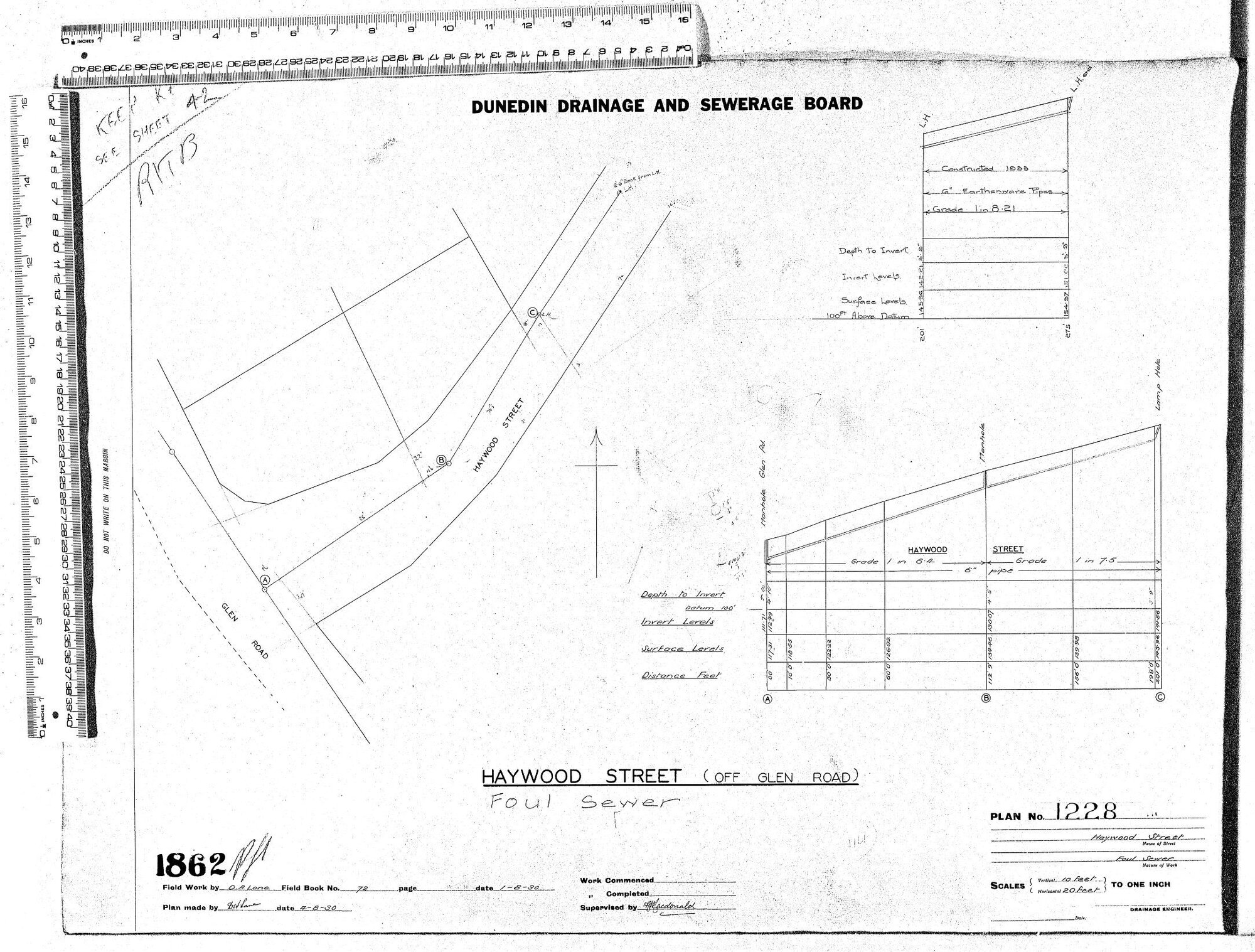 HAYWOOD STREET  FOUL SEWER