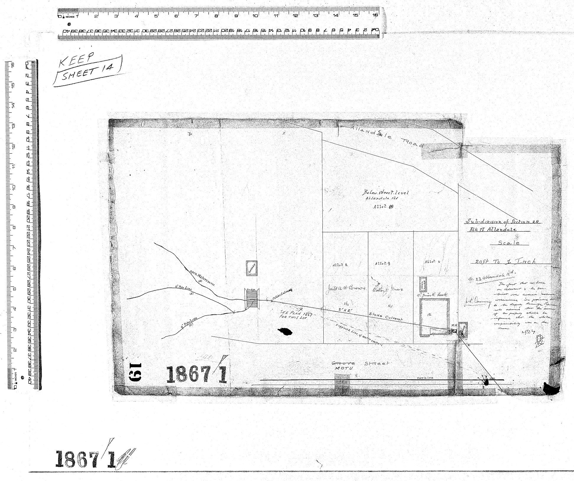SUB DIVISION OF SECTION 28 BLK ii ALLANDALE