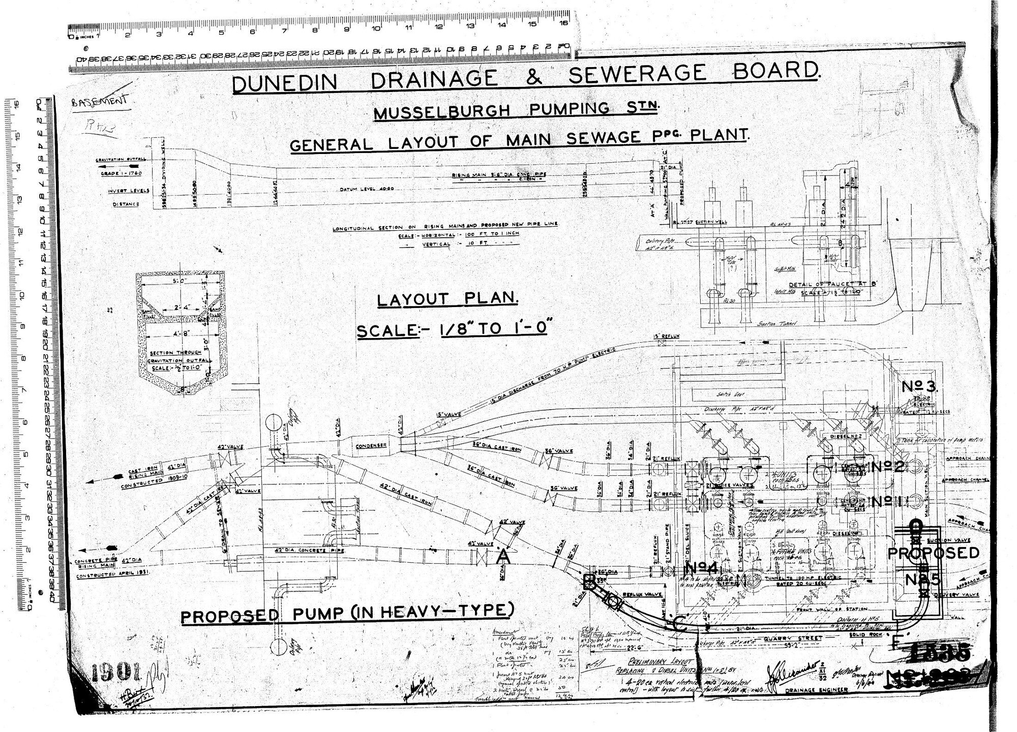 MUSSELBURGH PUMPING STATION GENERAL LAYOUT OF MAIN SEWAGE Ppg. PLANT