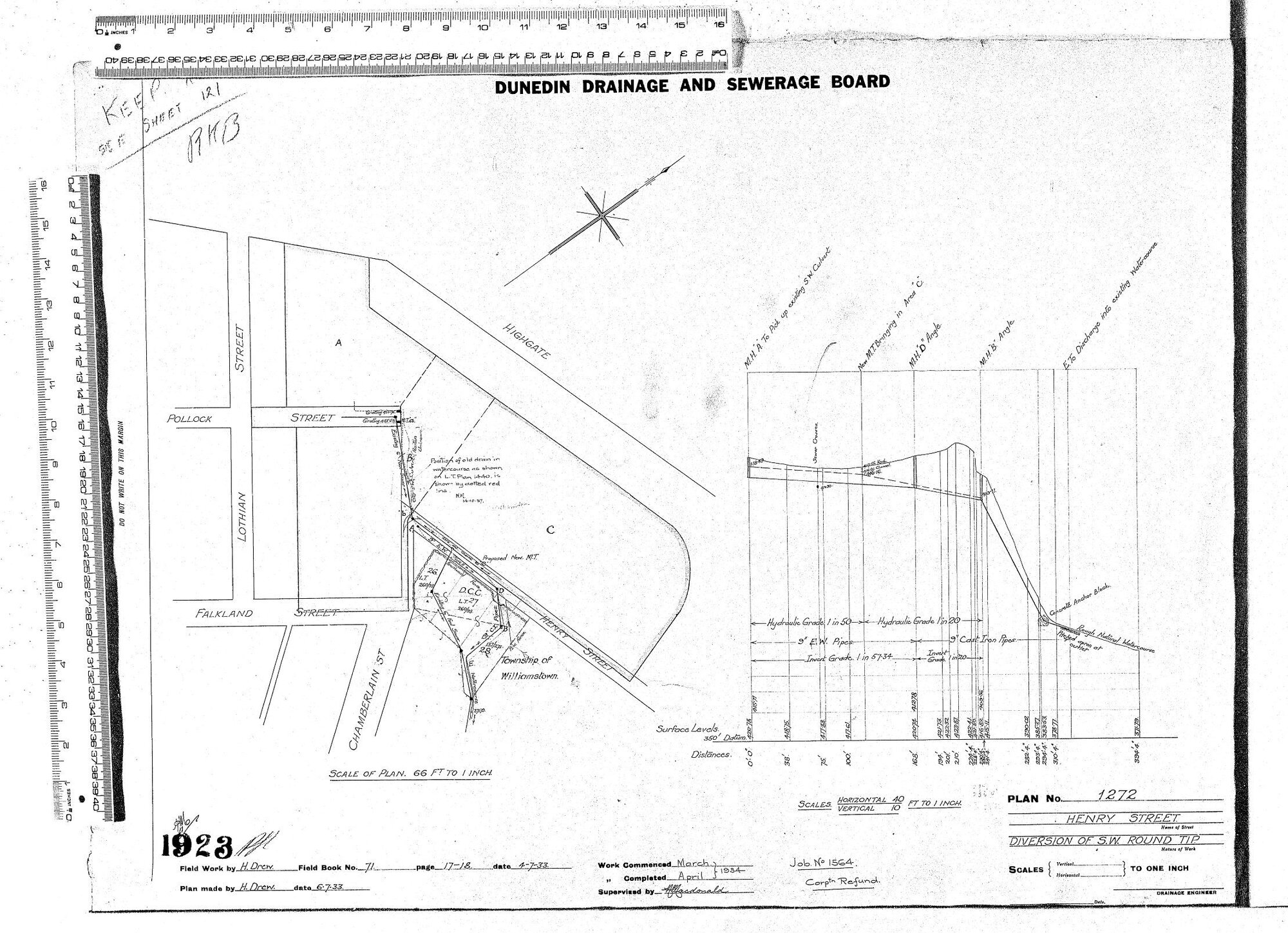HENRY STREET   DIVERSION OF S.W. ROUND TIP