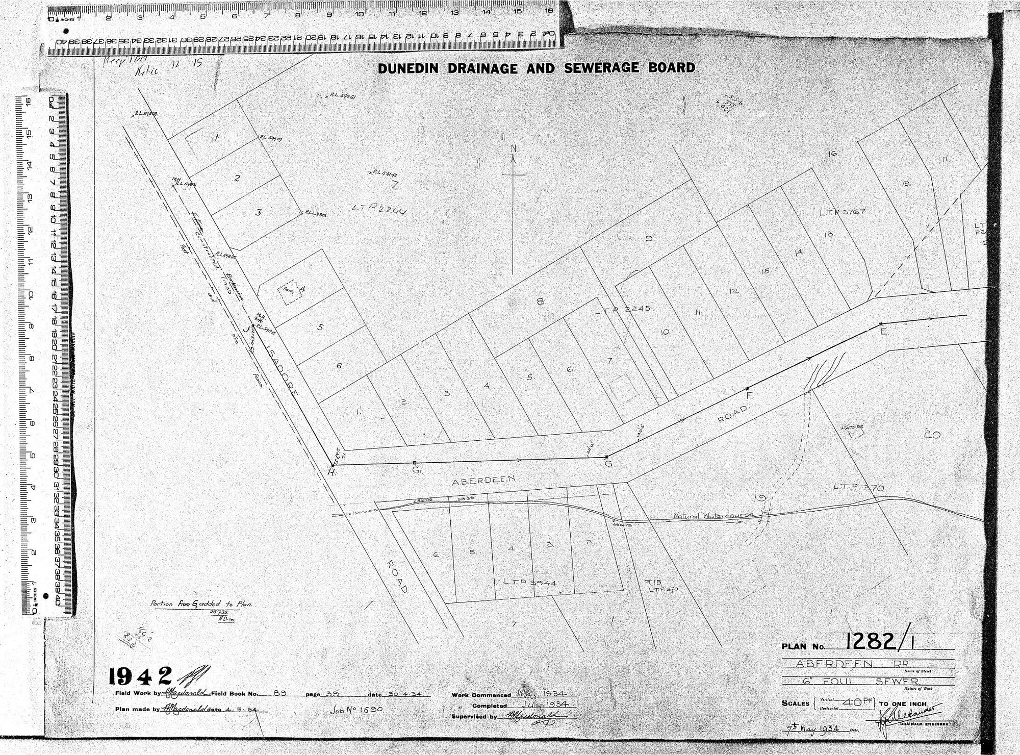 ABERDEEN RD.   6" FOUL SEWER