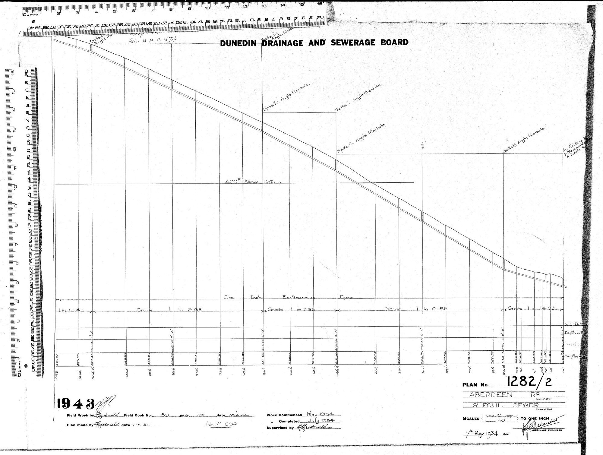 ABERDEEN RD.   6" FOUL SEWER