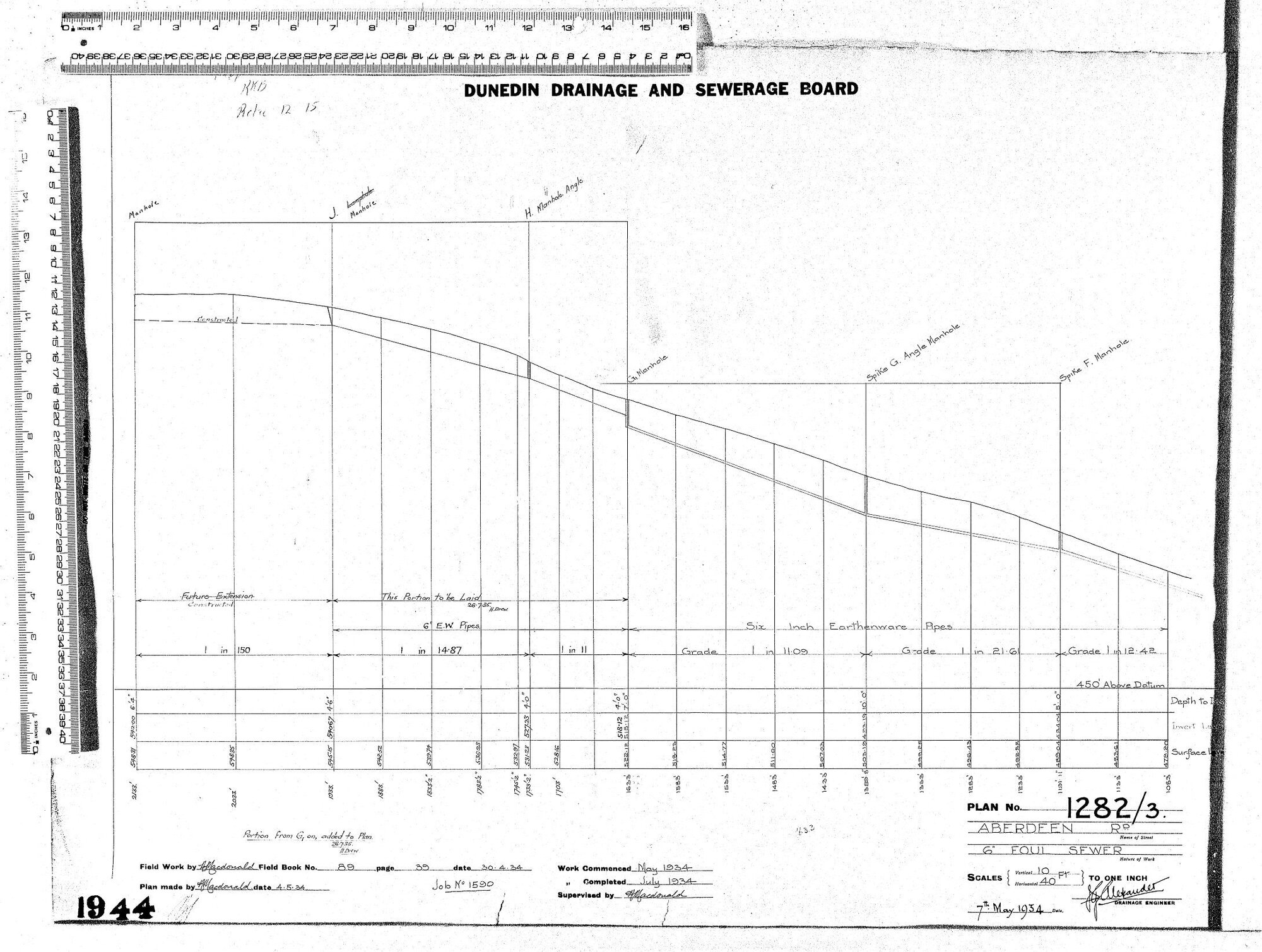 ABERDEEN RD.   6" FOUL SEWER