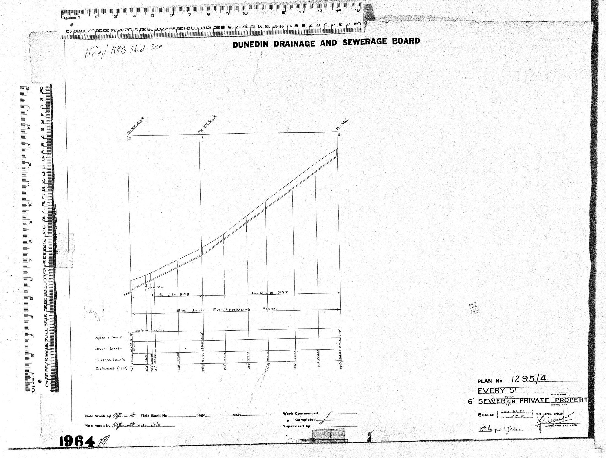 EVERY ST  6" SEWER PART IN PRIVATE PROPERTY
