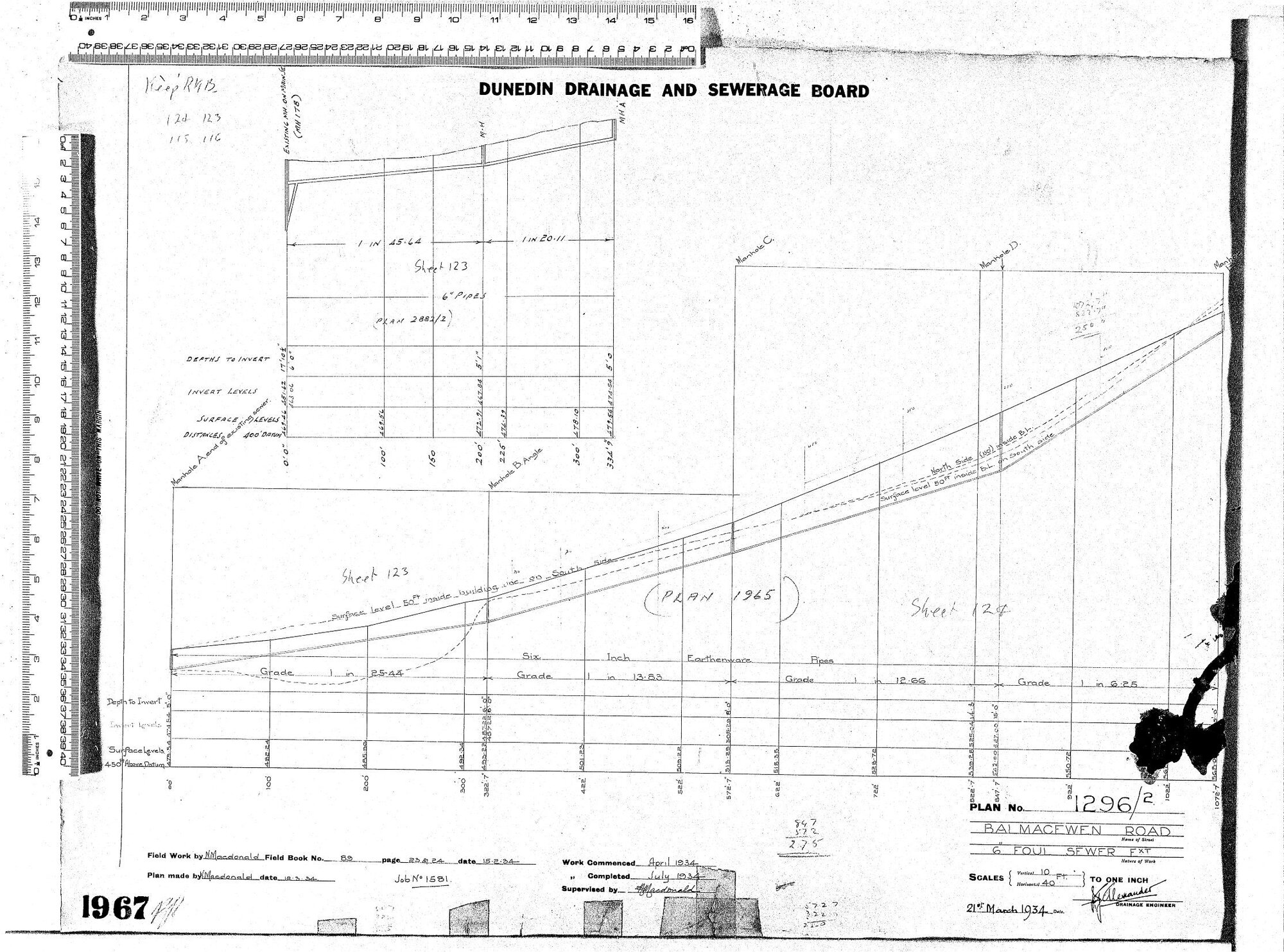 BALMACEWEN ROAD   6" FOUL SEWER EXT