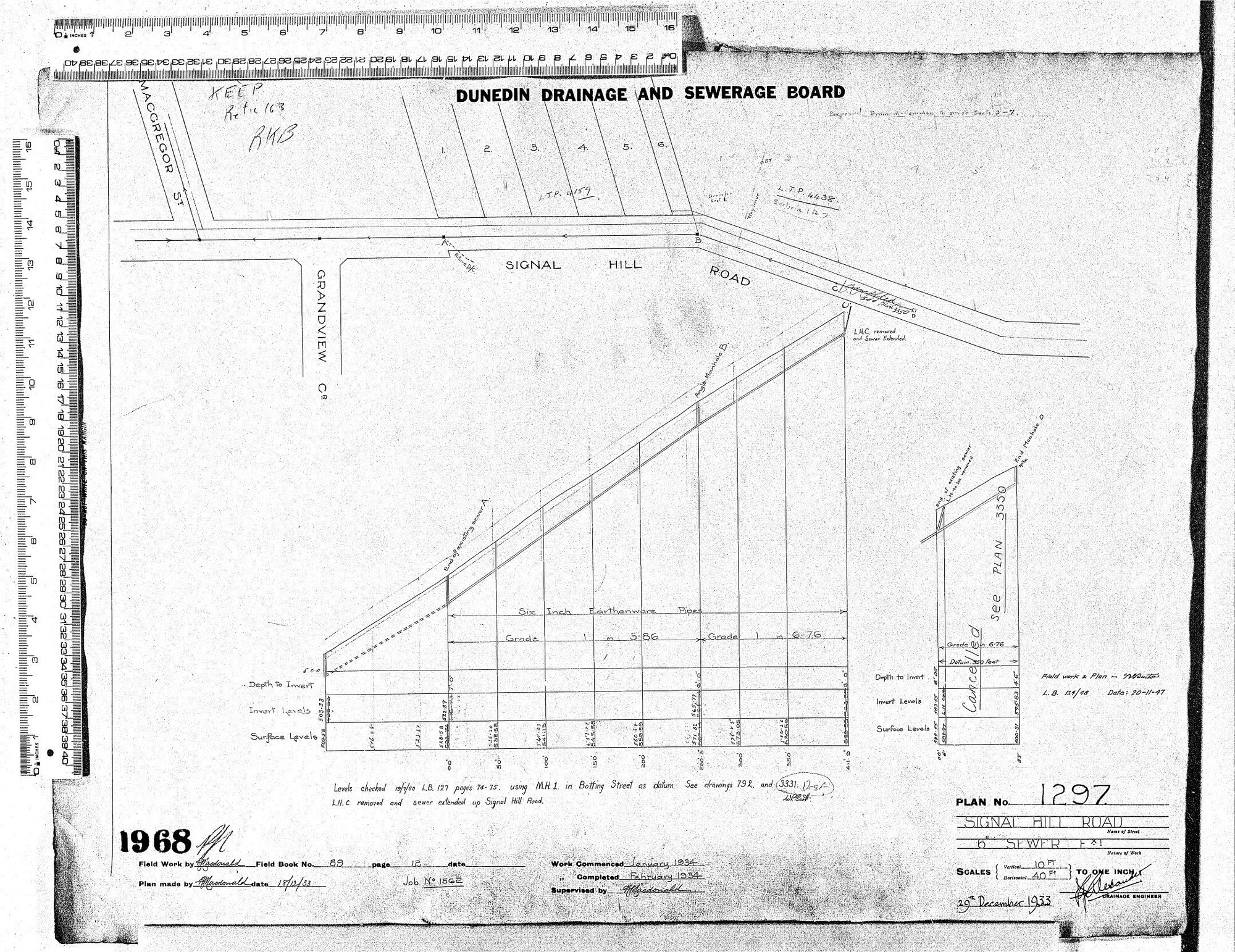 SIGNAL HILL ROAD  6" SEWER EXT