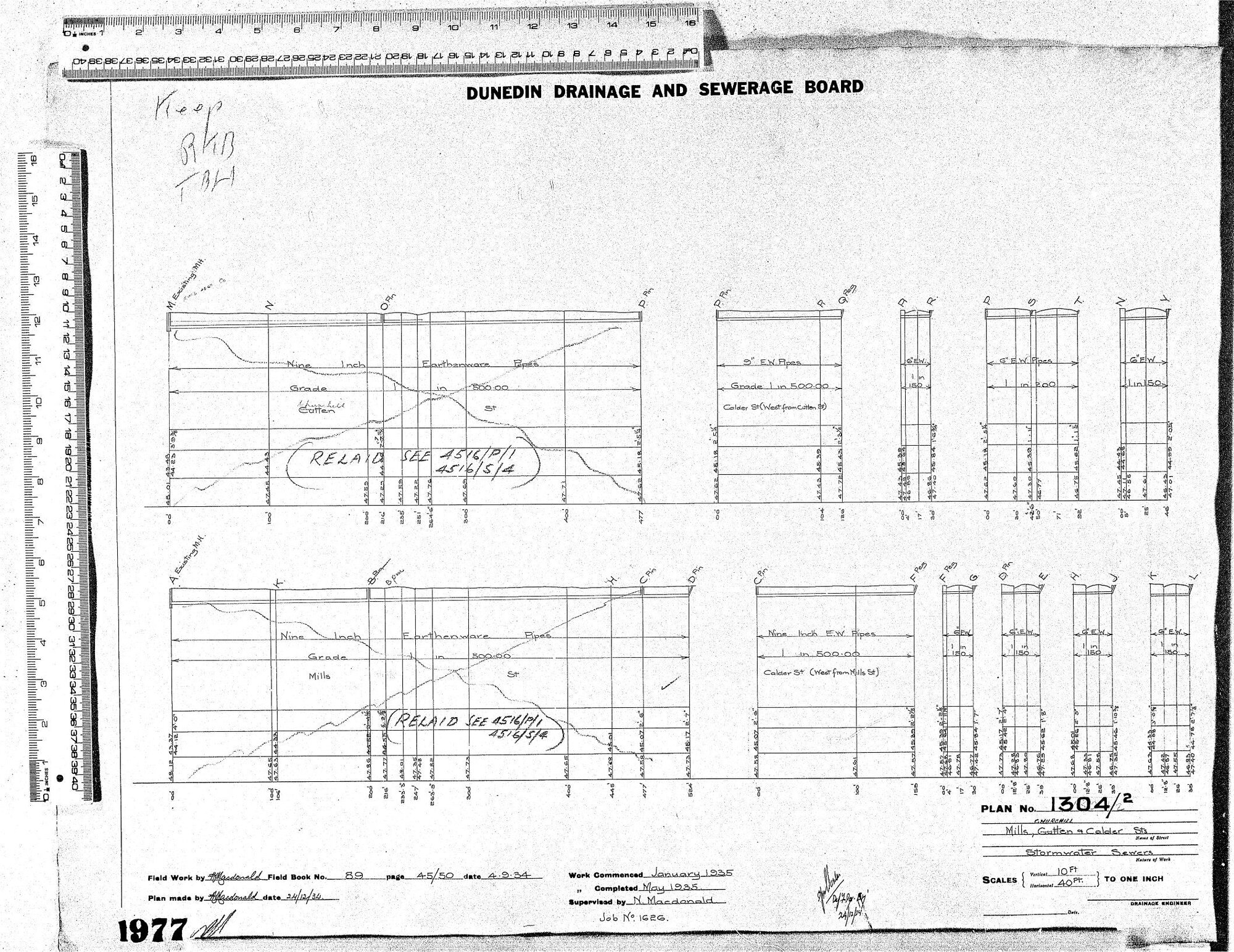 MILLS, CHURCHILL, CUTTEN &amp; CALDER STS.   STORMWATER SEWER