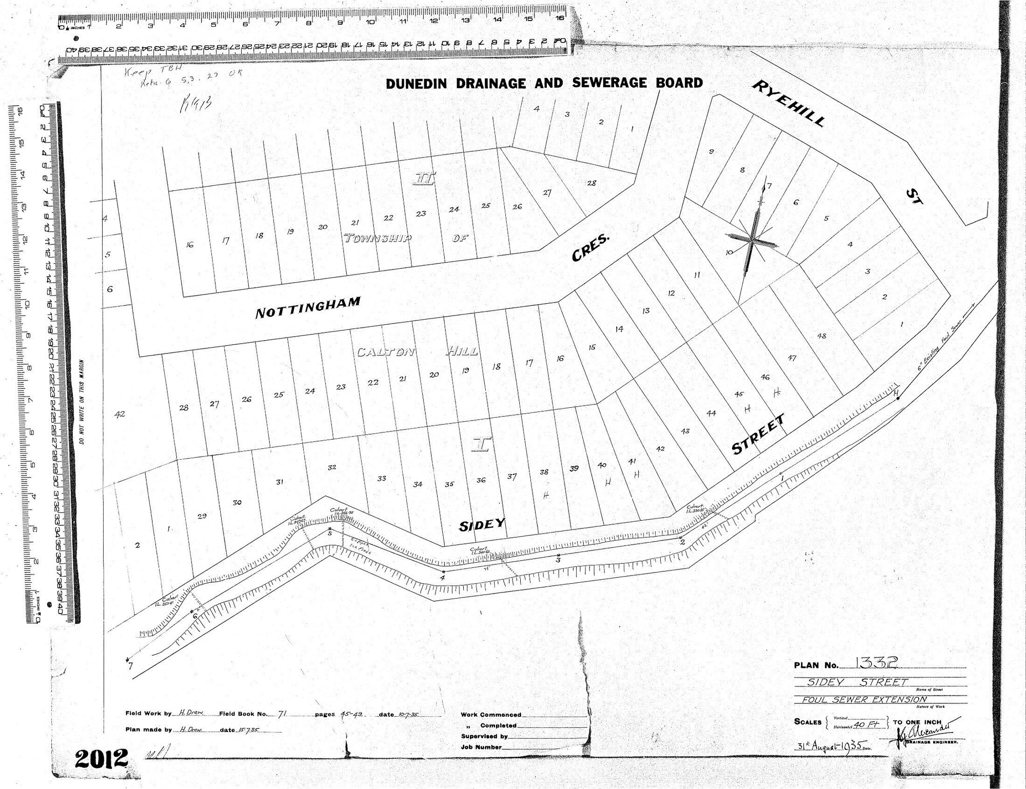 SIDEY STREET  FOUL SEWER EXTENSION