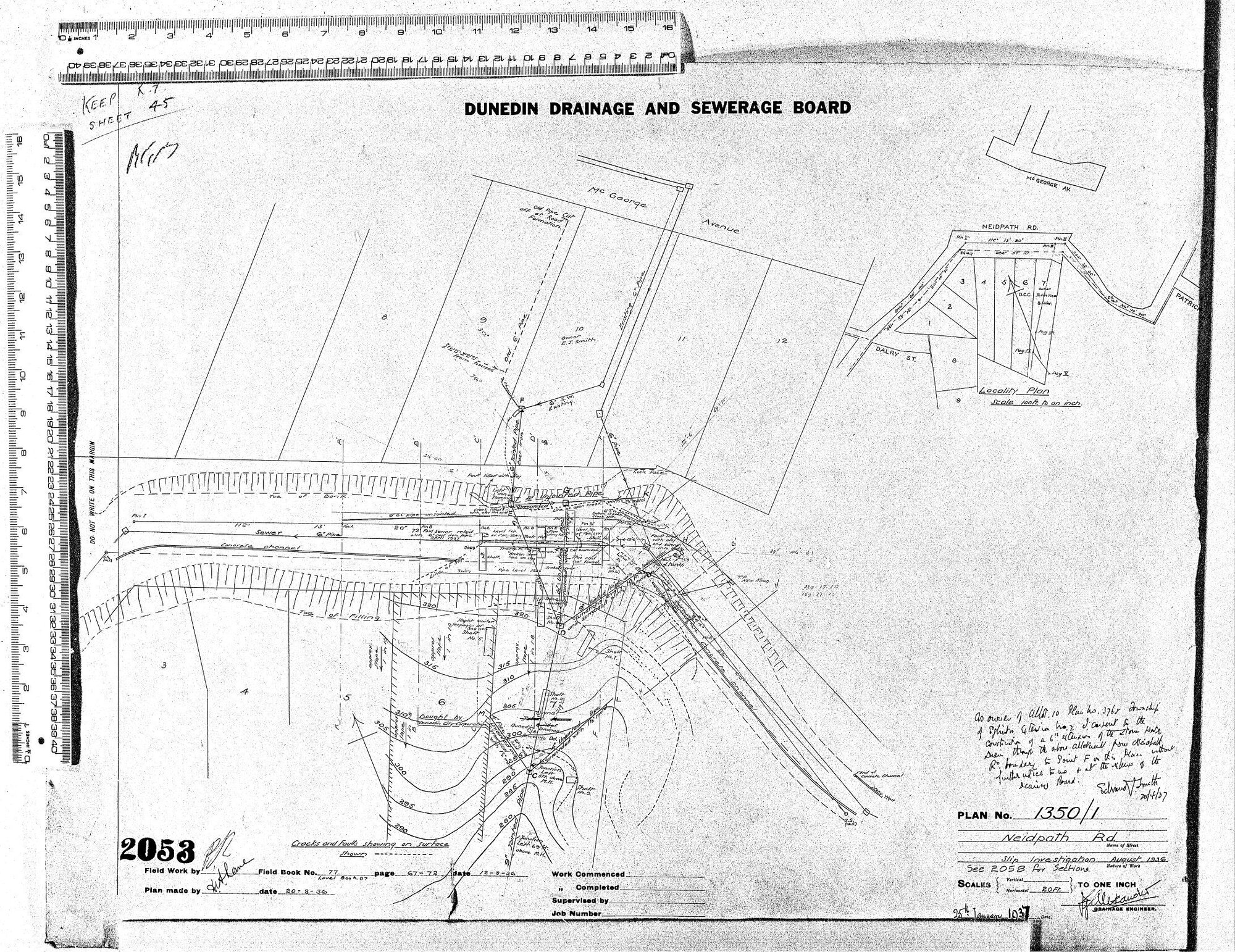 NEIDPATH RD  SLIP INVESTIGATION AUGUST 1936