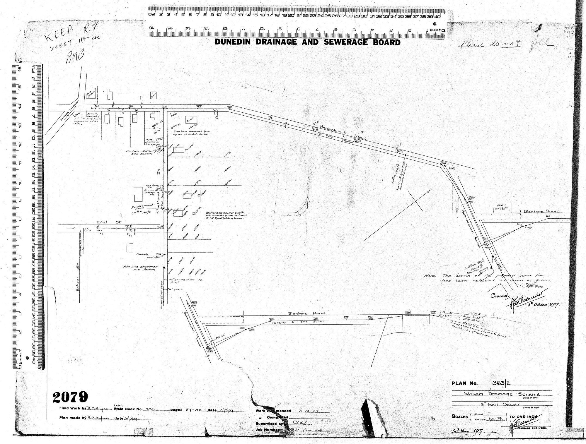 WAKARI DRAINAGE SCHEME  6" FOUL SEWER