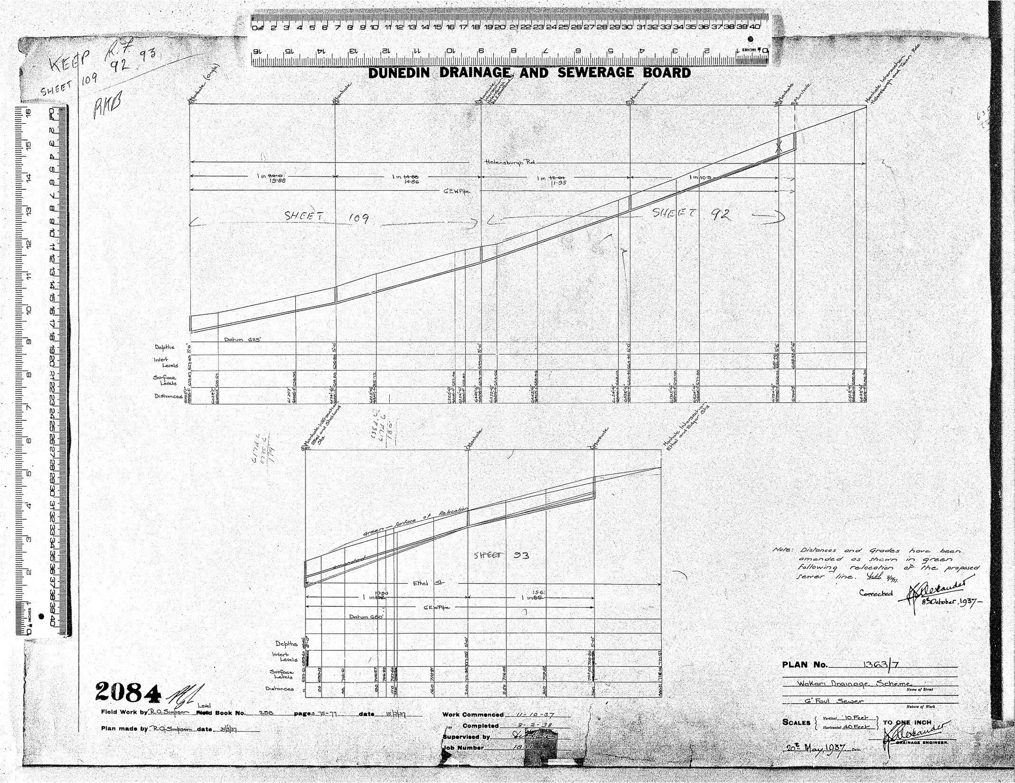 WAKARI DRAINAGE SCHEME  6" FOUL SEWER