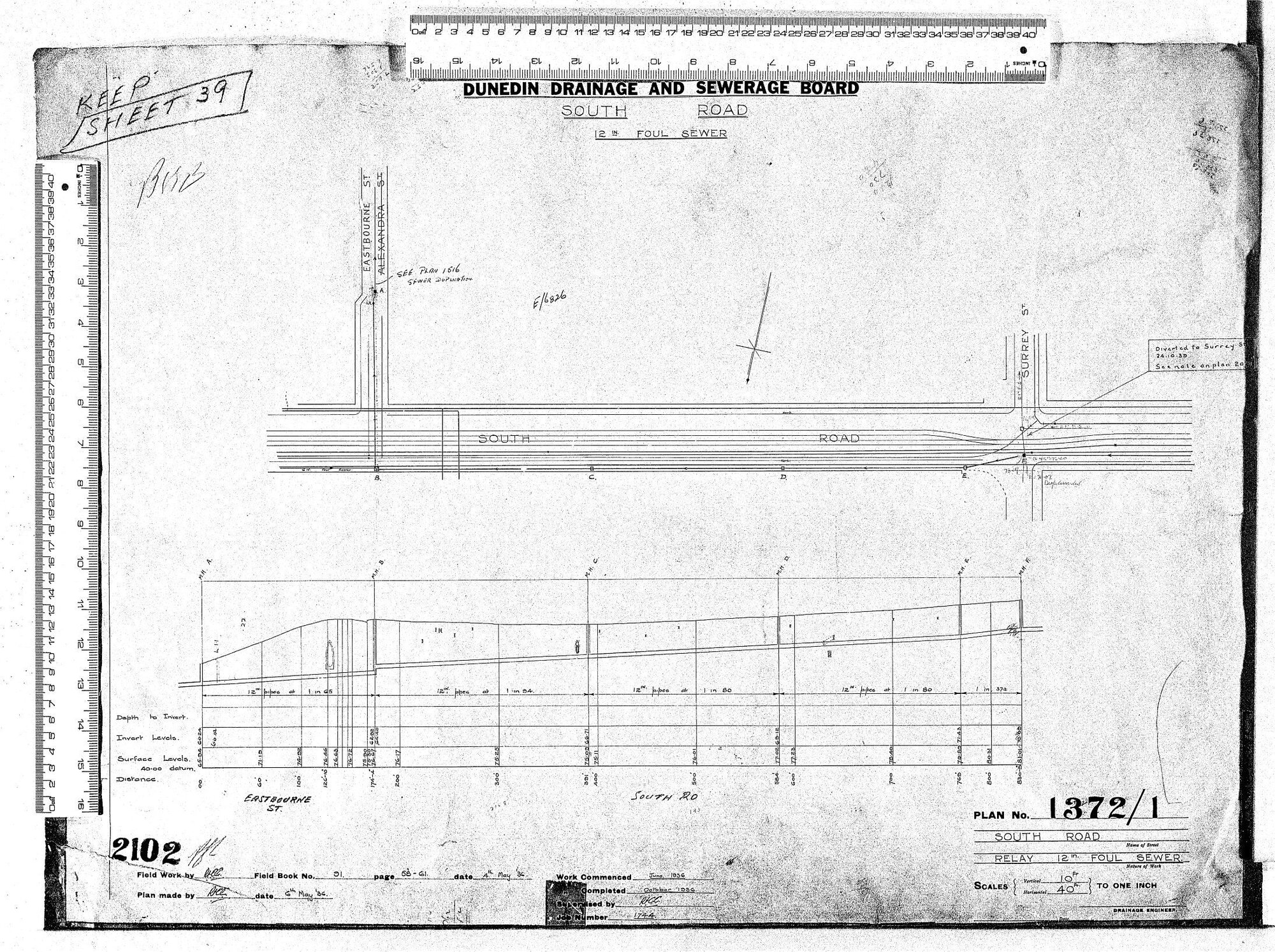 SOUTH ROAD  RELAY 12" FOUL SEWER