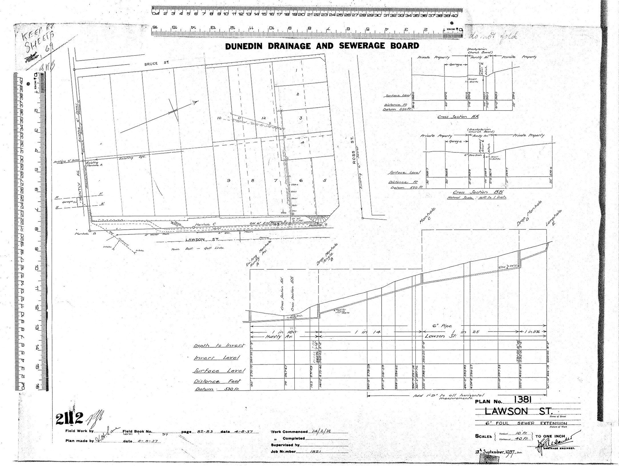 LAWSON ST.  6" FOUL SEWER EXTENSION