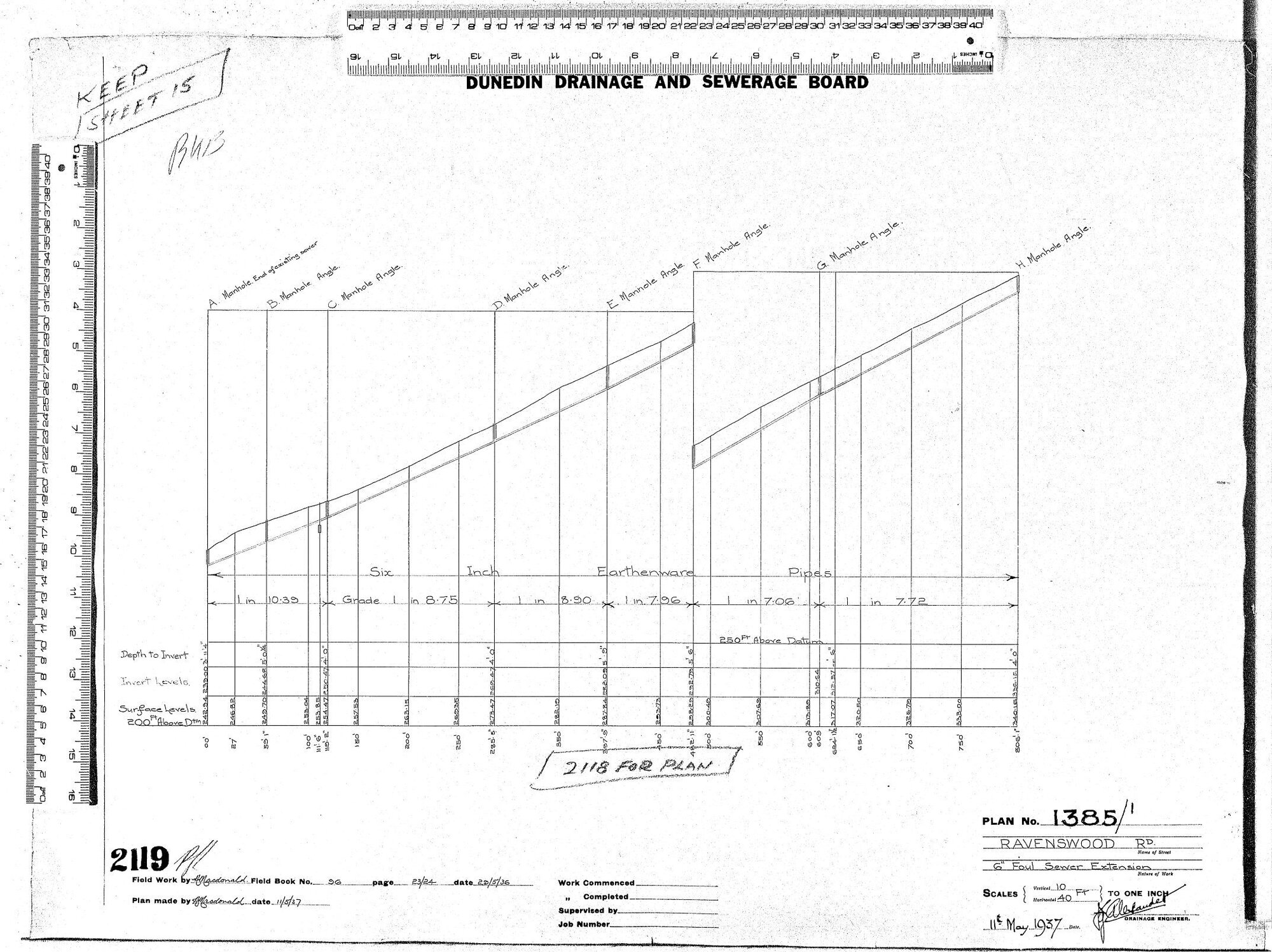 RAVENSWOOD RD.  6" FOUL SEWER EXTENSION