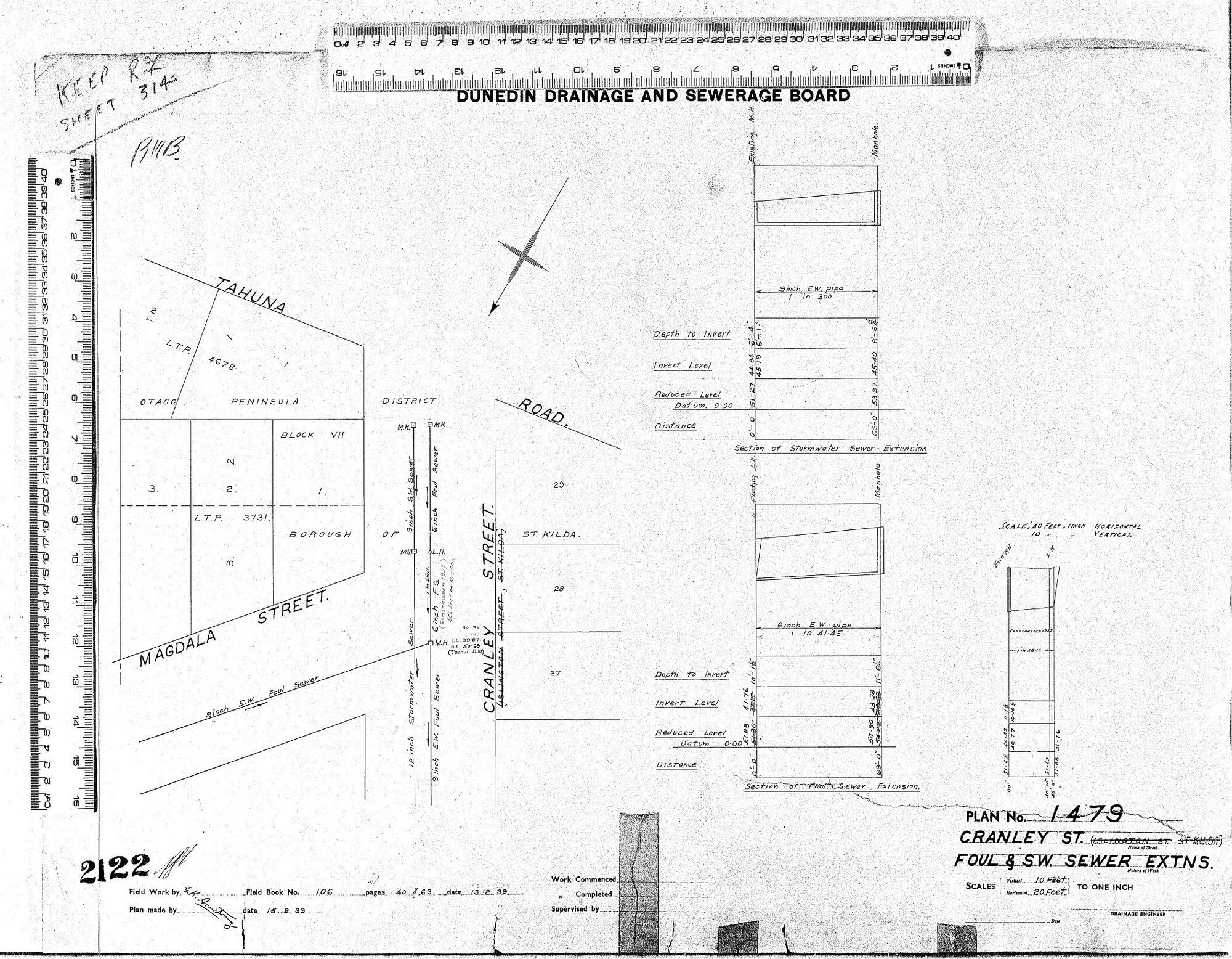 CRANLEY ST.  FOUL &amp; S.W. SEWER EXTNS