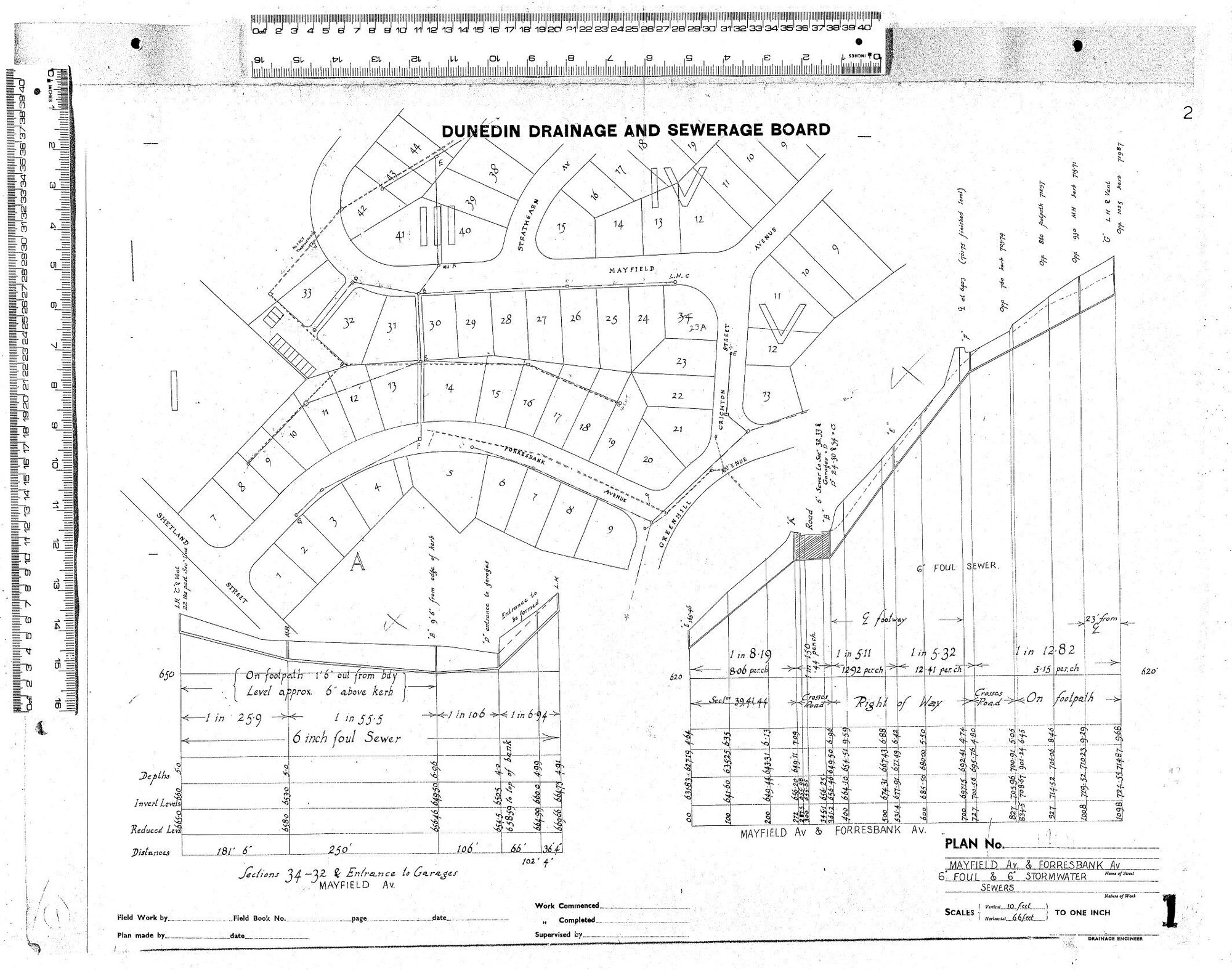MAYFIELD AV. &amp; FORRESBANK AV.  6" FOUL &amp; 6" STORMWATER SEWERS