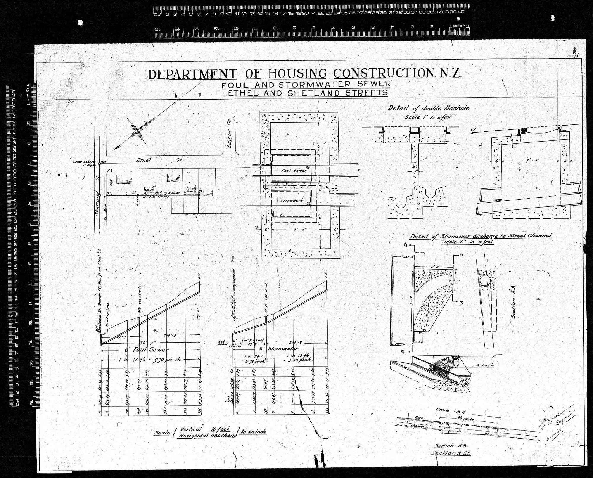 FOUL &amp; STORMWATER SEWER  ETHEL &amp; SHETLAND STREETS