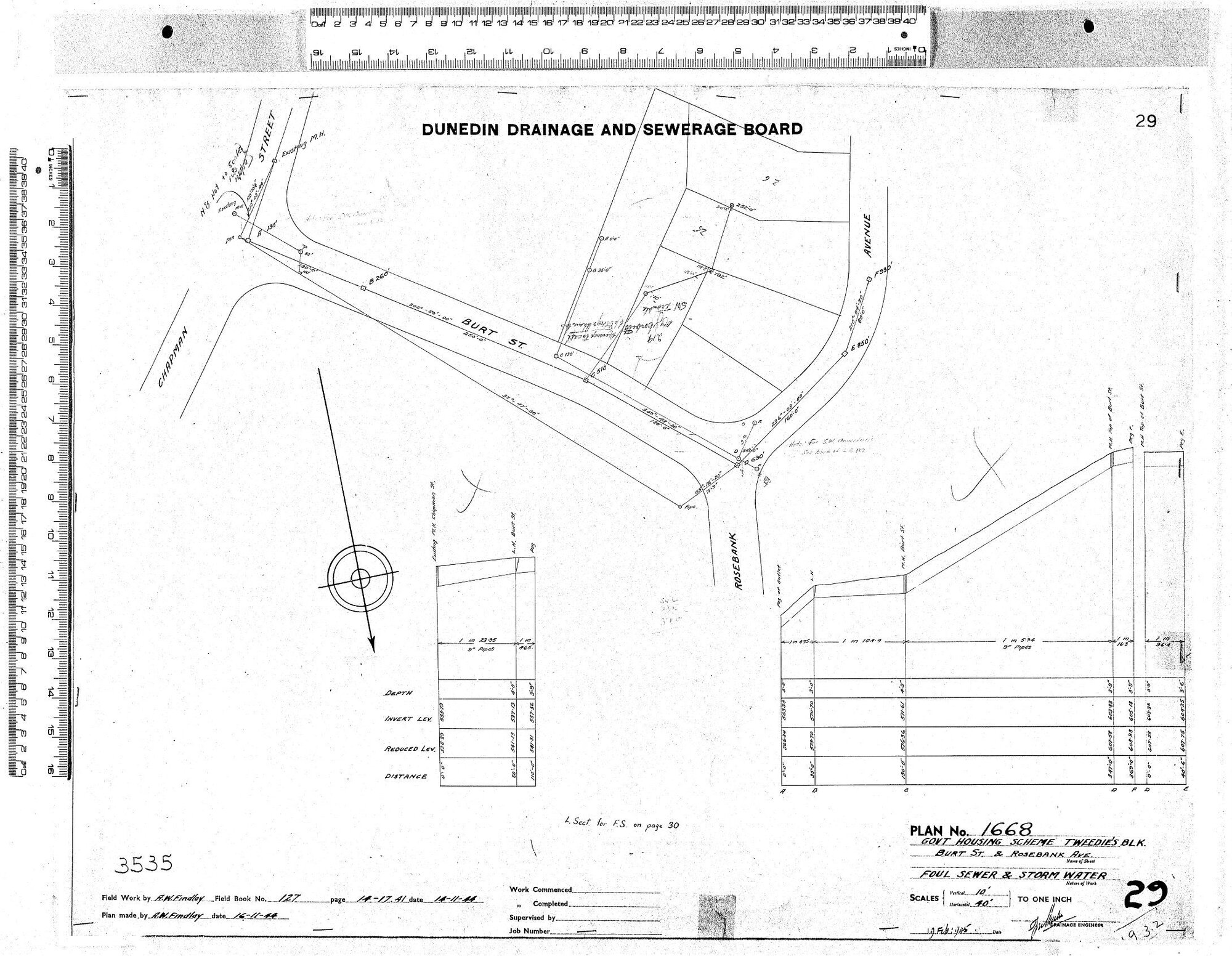 GOVT HOUSING SCHEME TWEEDIES BLK.  BURT ST. &amp; ROSEBANK AVE.  FOUL SEWER &amp; STORM WATER