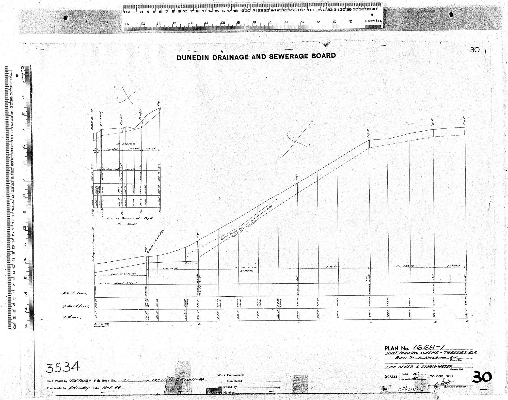 GOVT HOUSING SCHEME TWEEDIES BLK.  BURT ST. &amp; ROSEBANK AVE.  FOUL SEWER &amp; STORM WATER