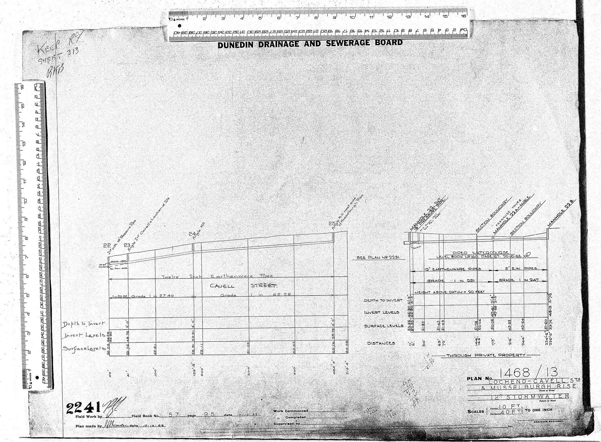 LOCHEND - CAVELL STREET &amp; MUSSELBURG RISE 12" STORMWATER