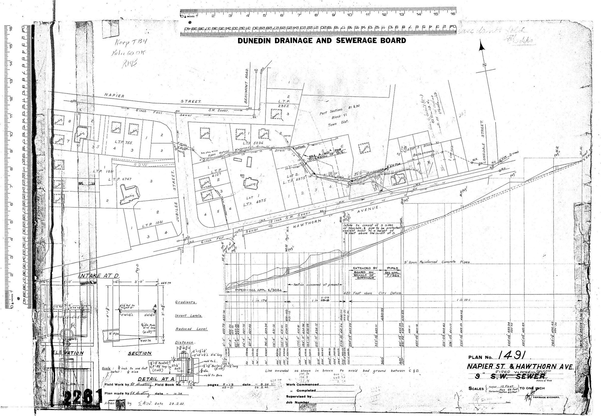 NAPIER STREET &amp; HAWTHORN AVE 9" PIPED WATERCOURSE