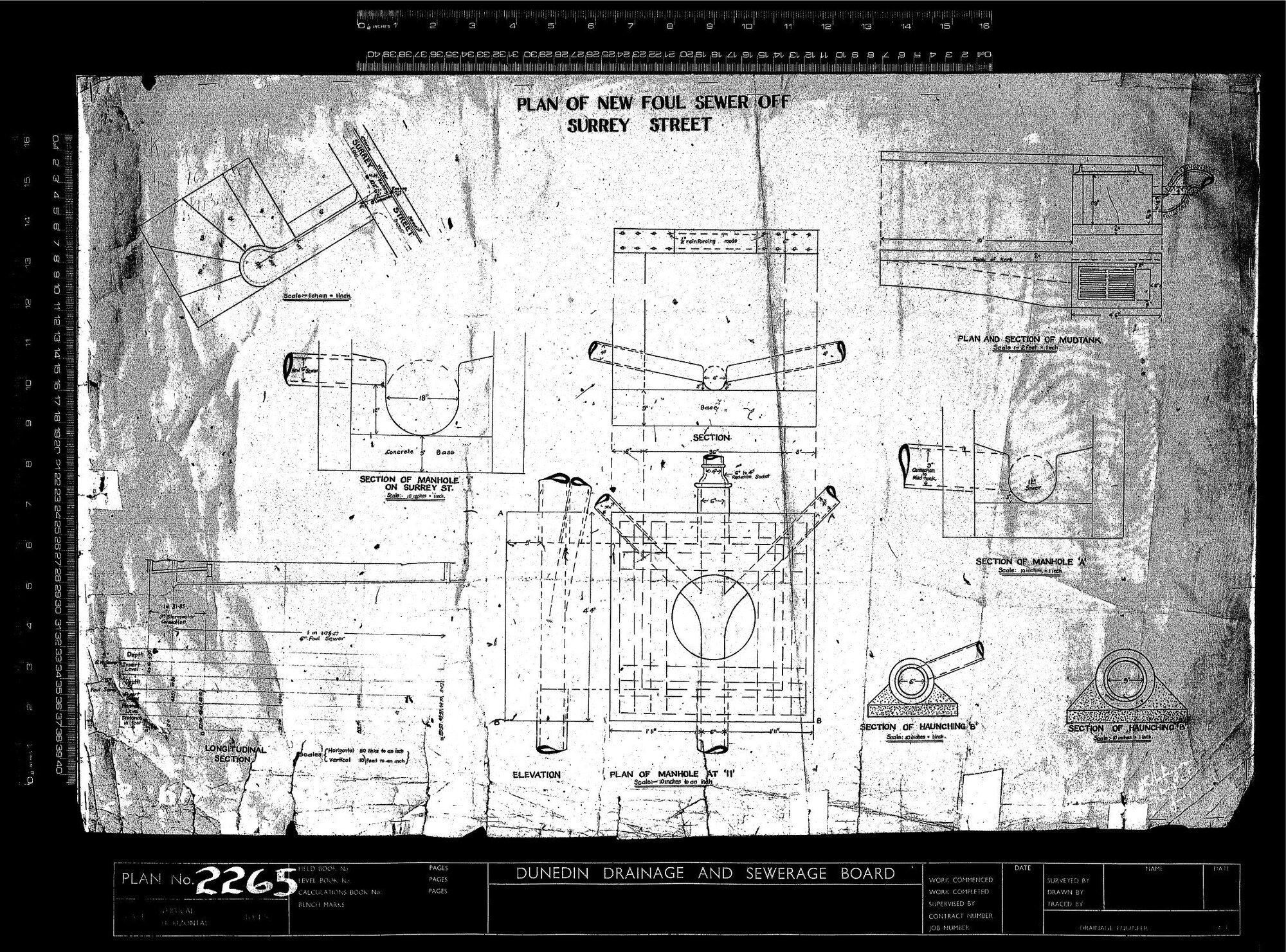 PLAN OF NEW FOUL SEWER OFF SURREY STREET