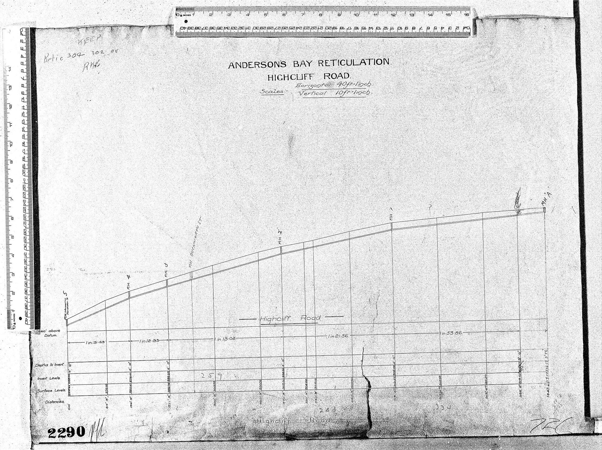 ANDERSONS BAY RETICULATION HIGHCLIFF ROAD